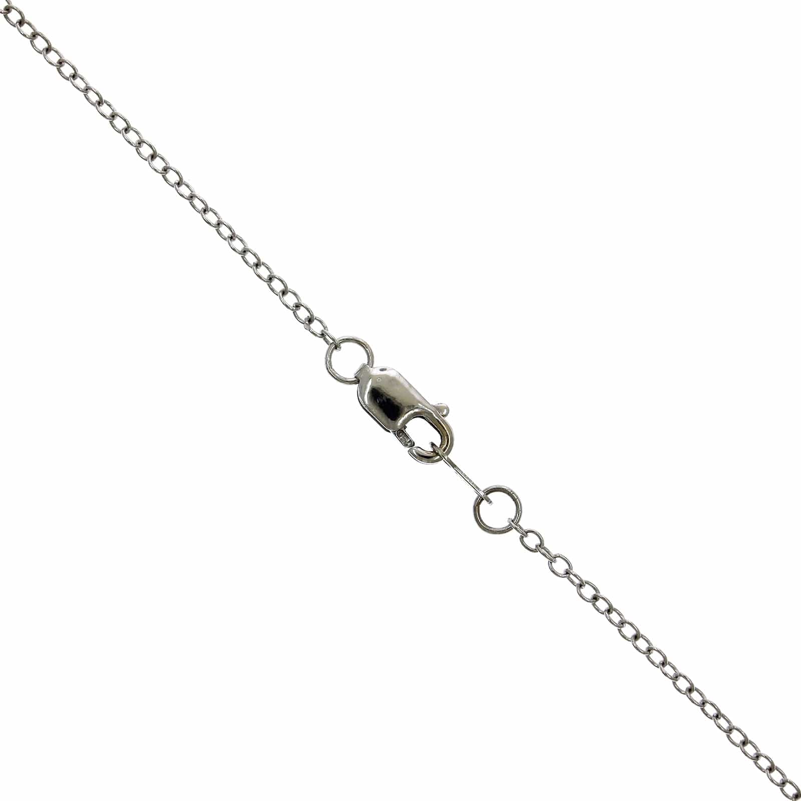18K White Gold Heart Shaped Diamond Pendant - Image 3