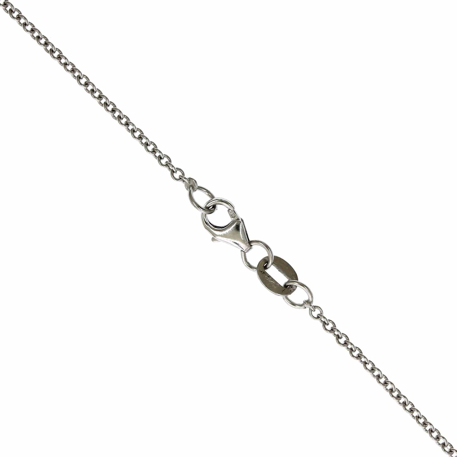 18K White Gold Emerald Cut Diamond Halo Pendant - Image 3