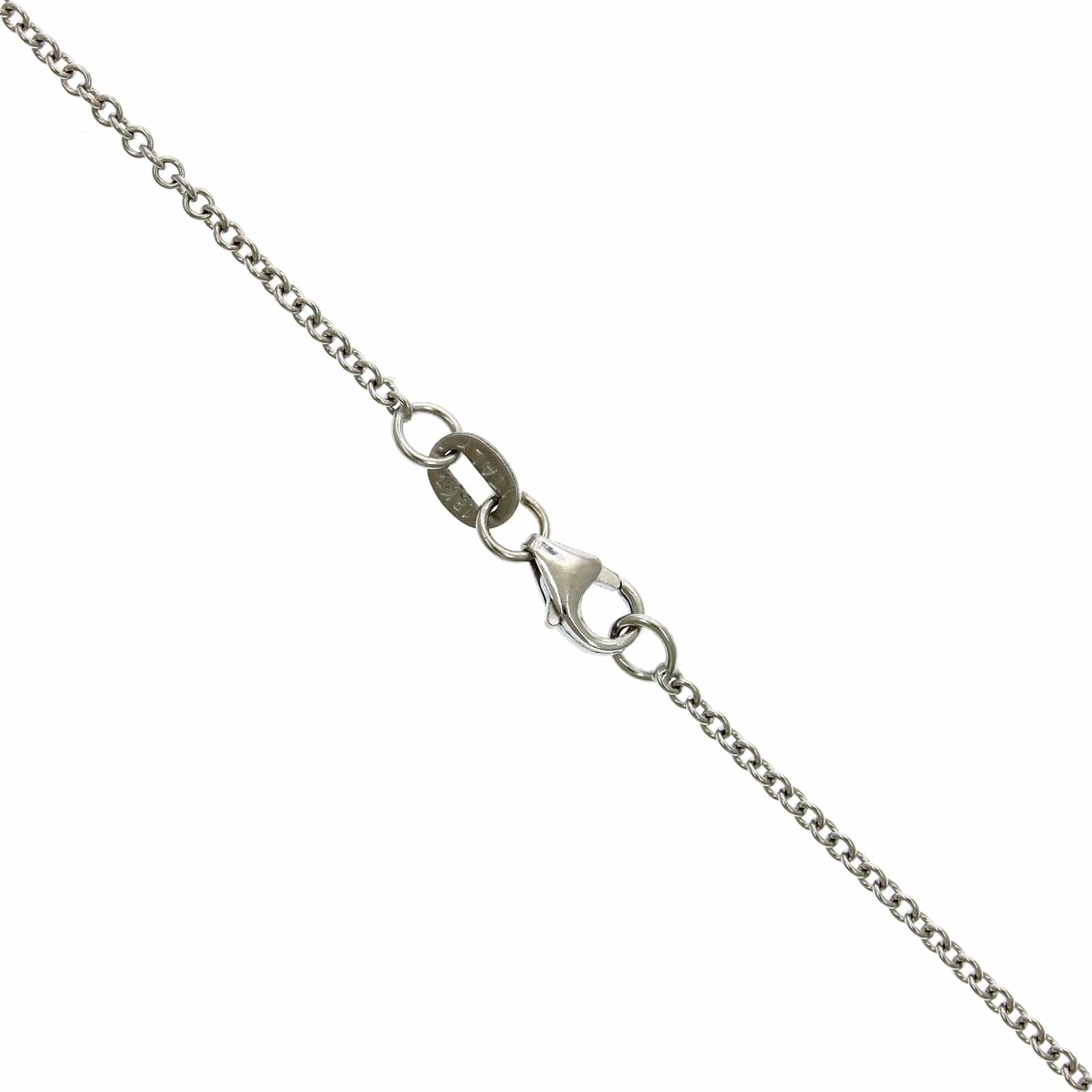 18K White Gold Heart Shape Diamond Halo Pendant - Image 3