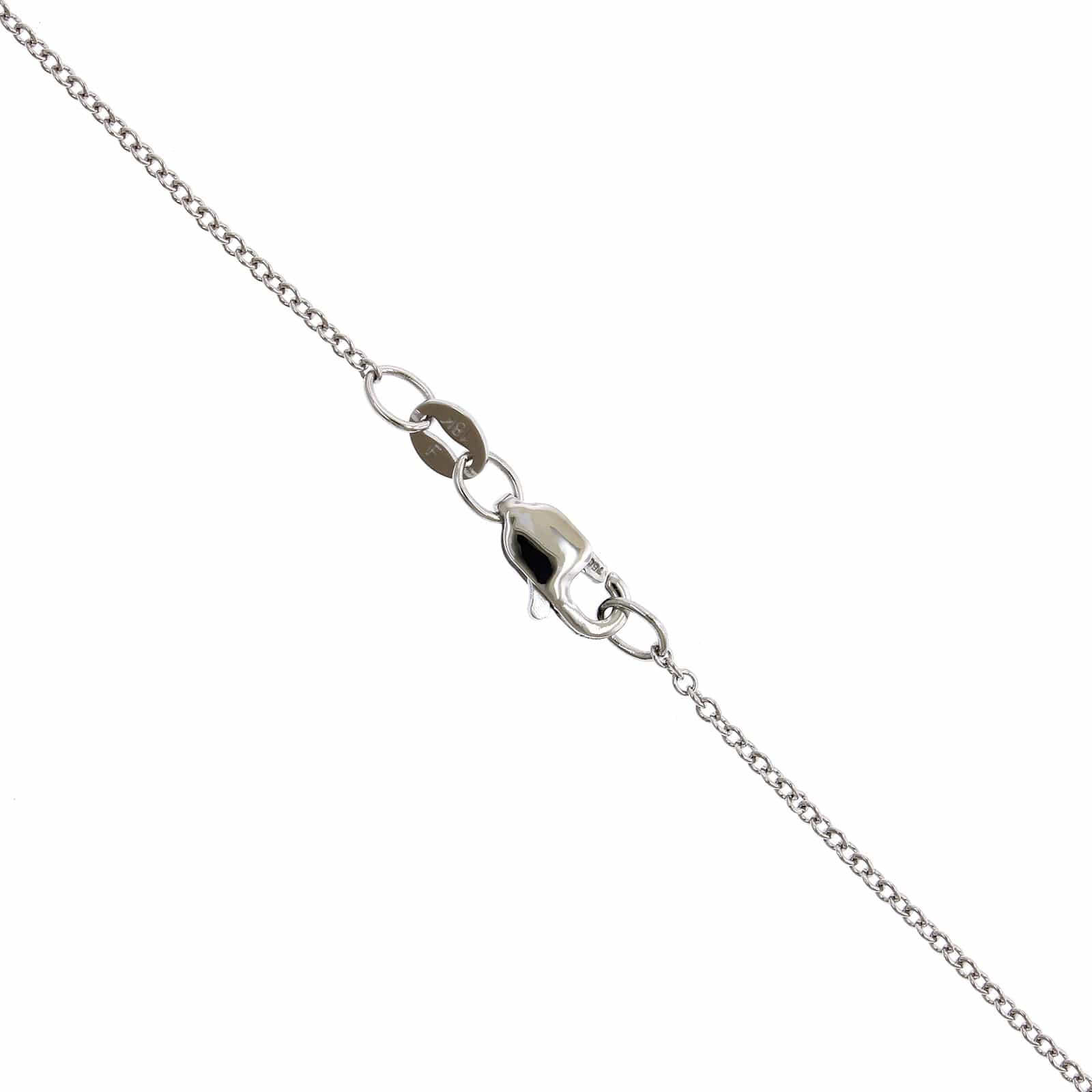 18K White Gold Round Diamond Halo Pendant - Image 3