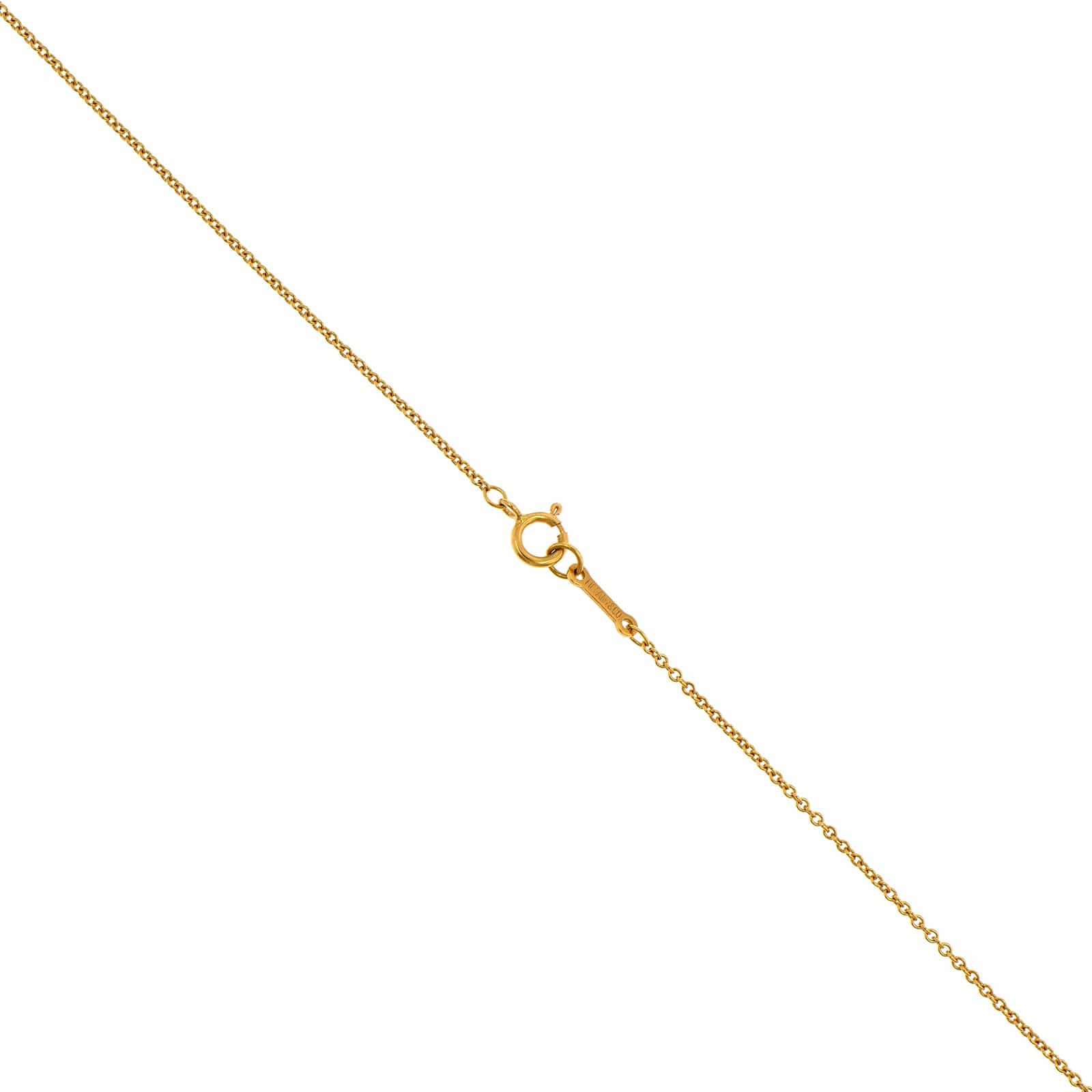 18K Yellow Gold Diamond Pendant Necklace - Image 3