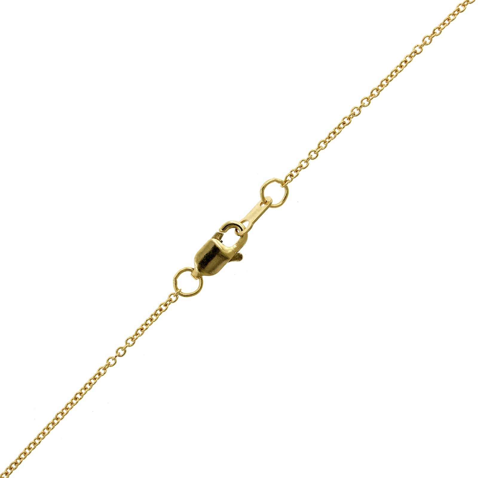 18K Yellow Gold Cushion Diamond and Diamond Halo Pendant Necklace - Image 3