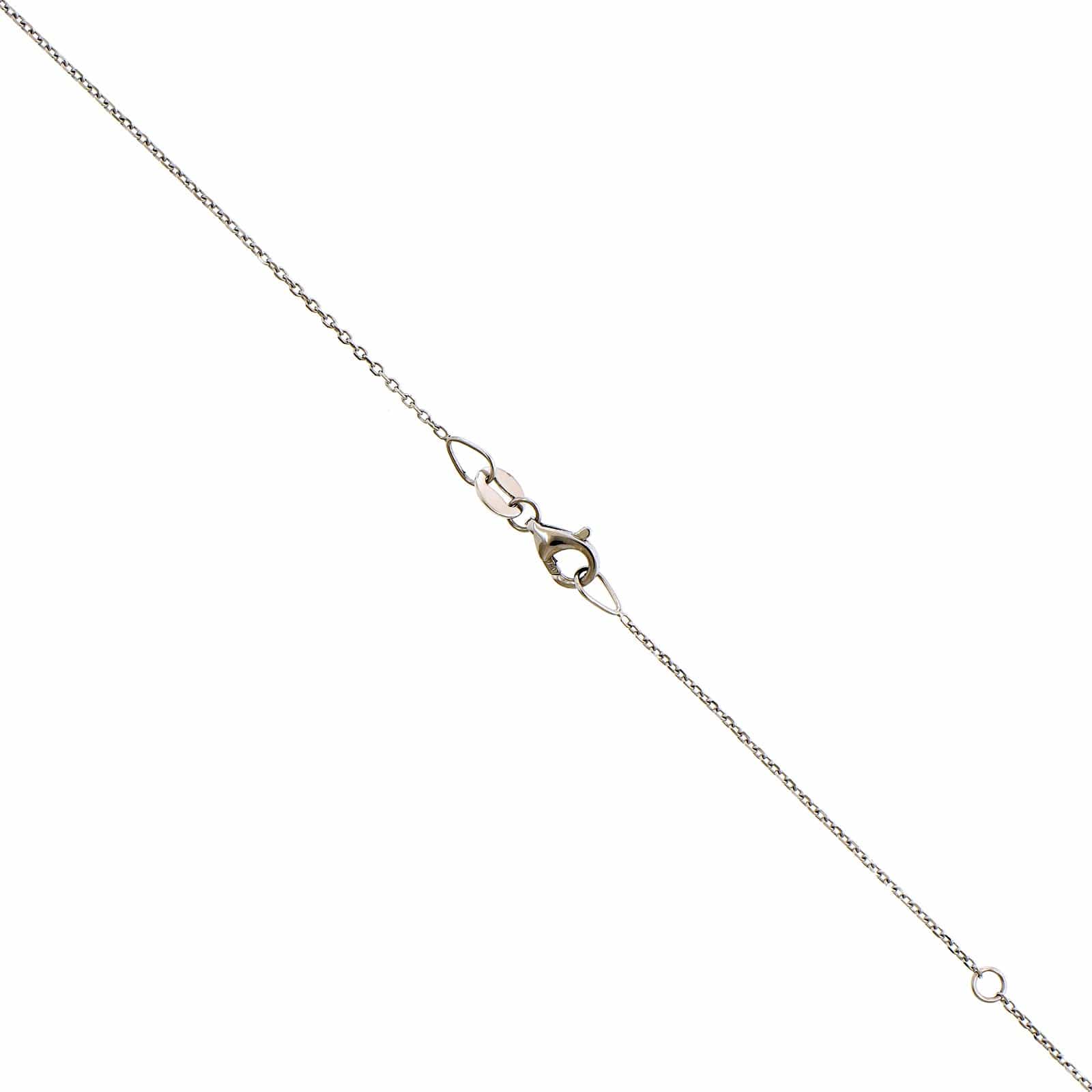 18K White Gold Diamond Pendant Necklace - Image 3