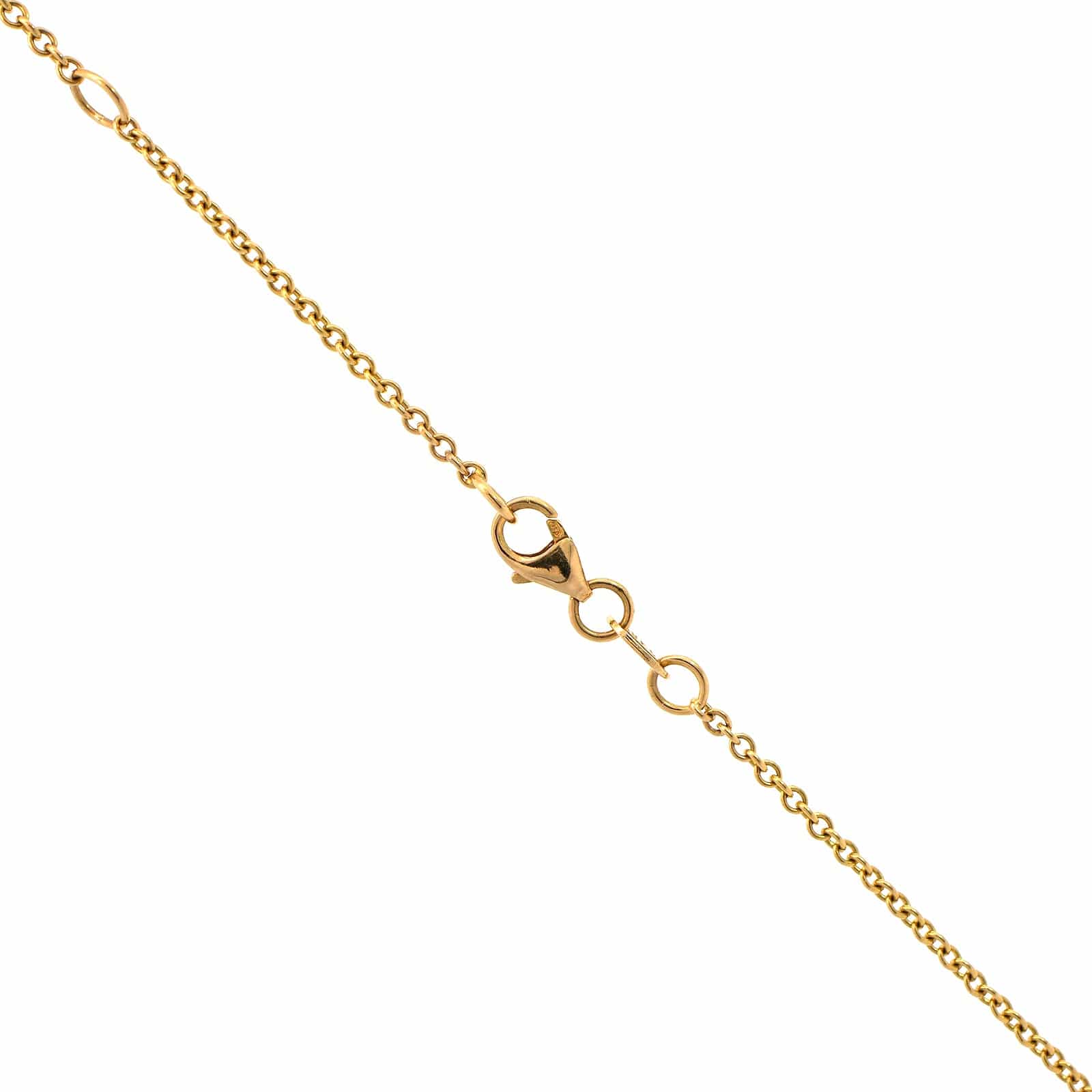 18K Yellow Gold Diamond Heart Pendant Necklace - Image 3