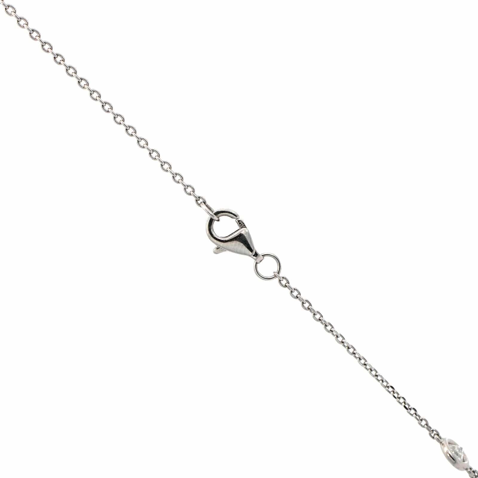 Platinum Diamond By The Yard Heart Pendant Necklace - Image 3