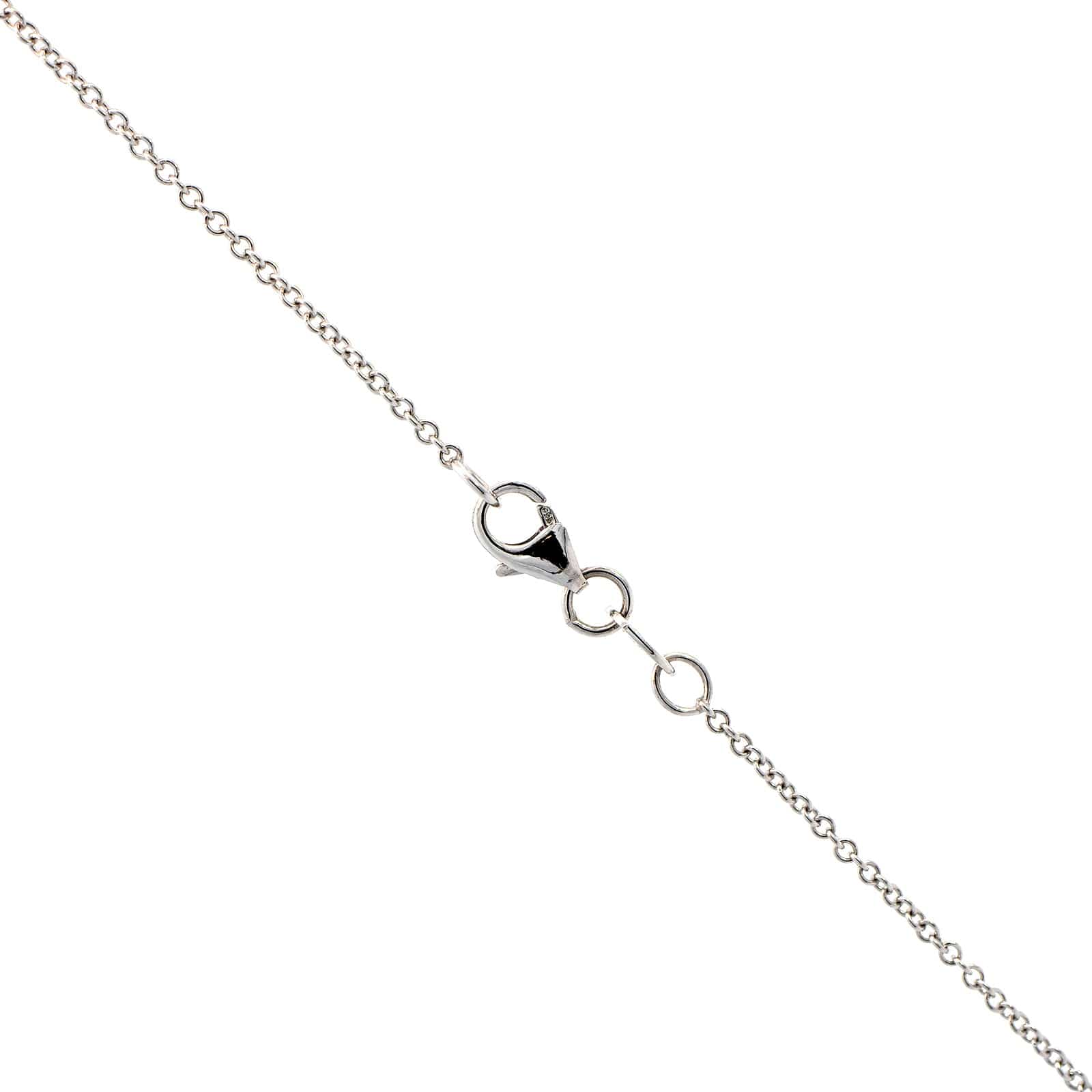 18K White Gold Diamond Heart Pendant Necklace - Image 3