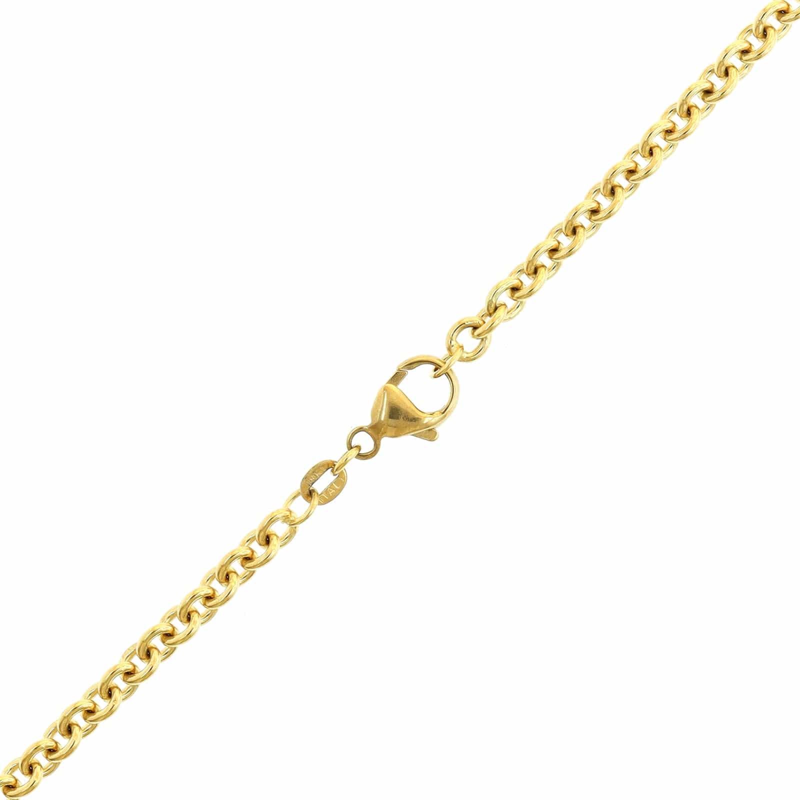 18K Yellow Gold Radiant Cut Diamond Pendant Necklace - Image 3