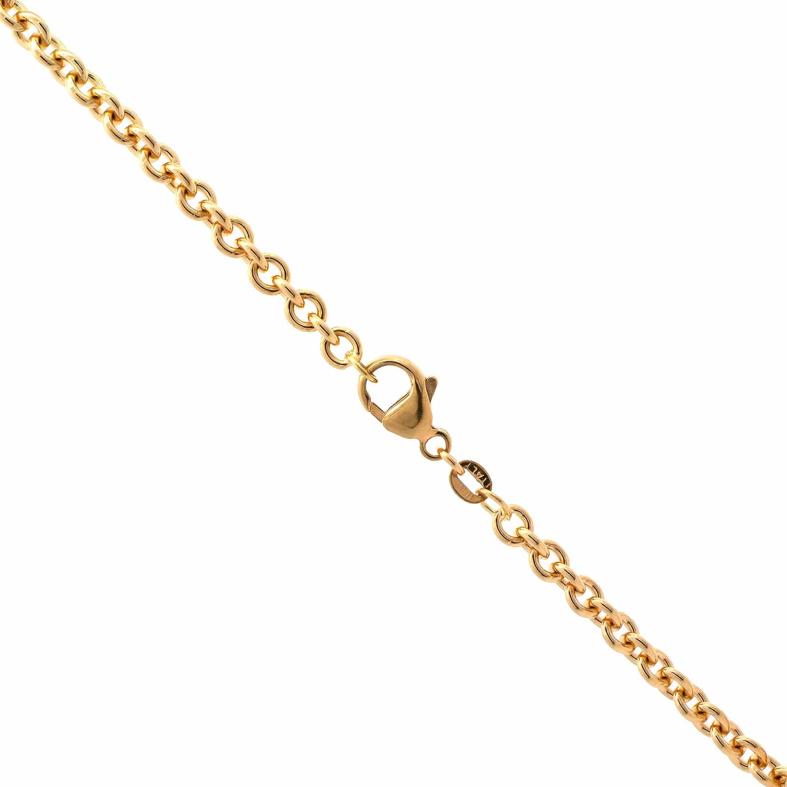 18K Yellow Gold Bezel Set Radiant Cut Diamond Pendant Necklace - Image 3