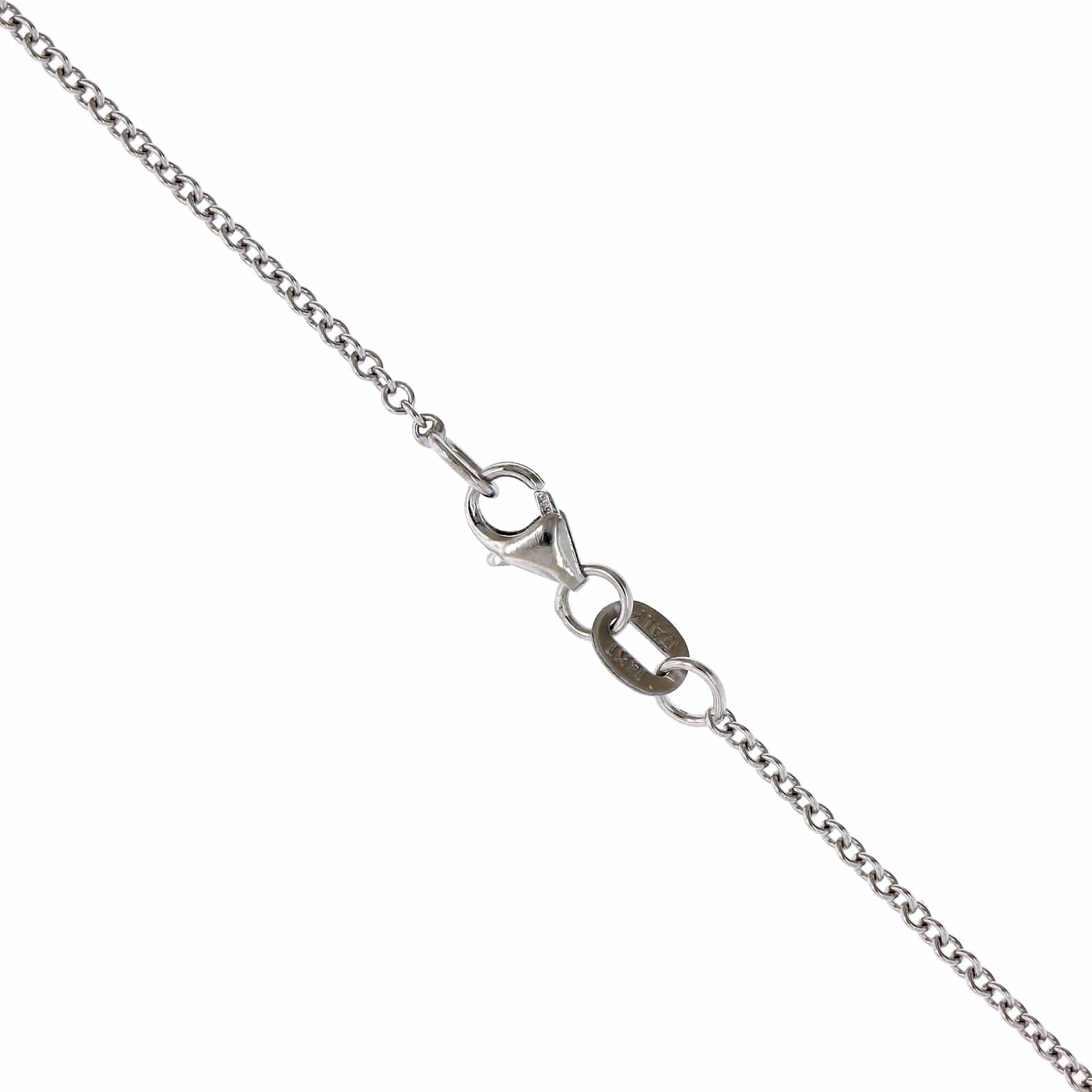 14k White Gold 3 Prong Solitaire Diamond Pendant - Image 3