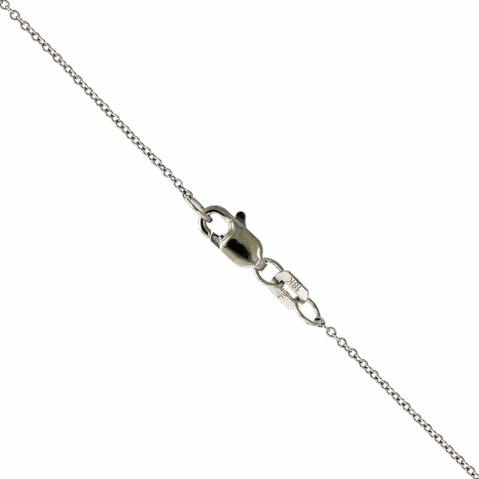 18K White Gold Oval Ruby Vintage Style Pendant - Image 3