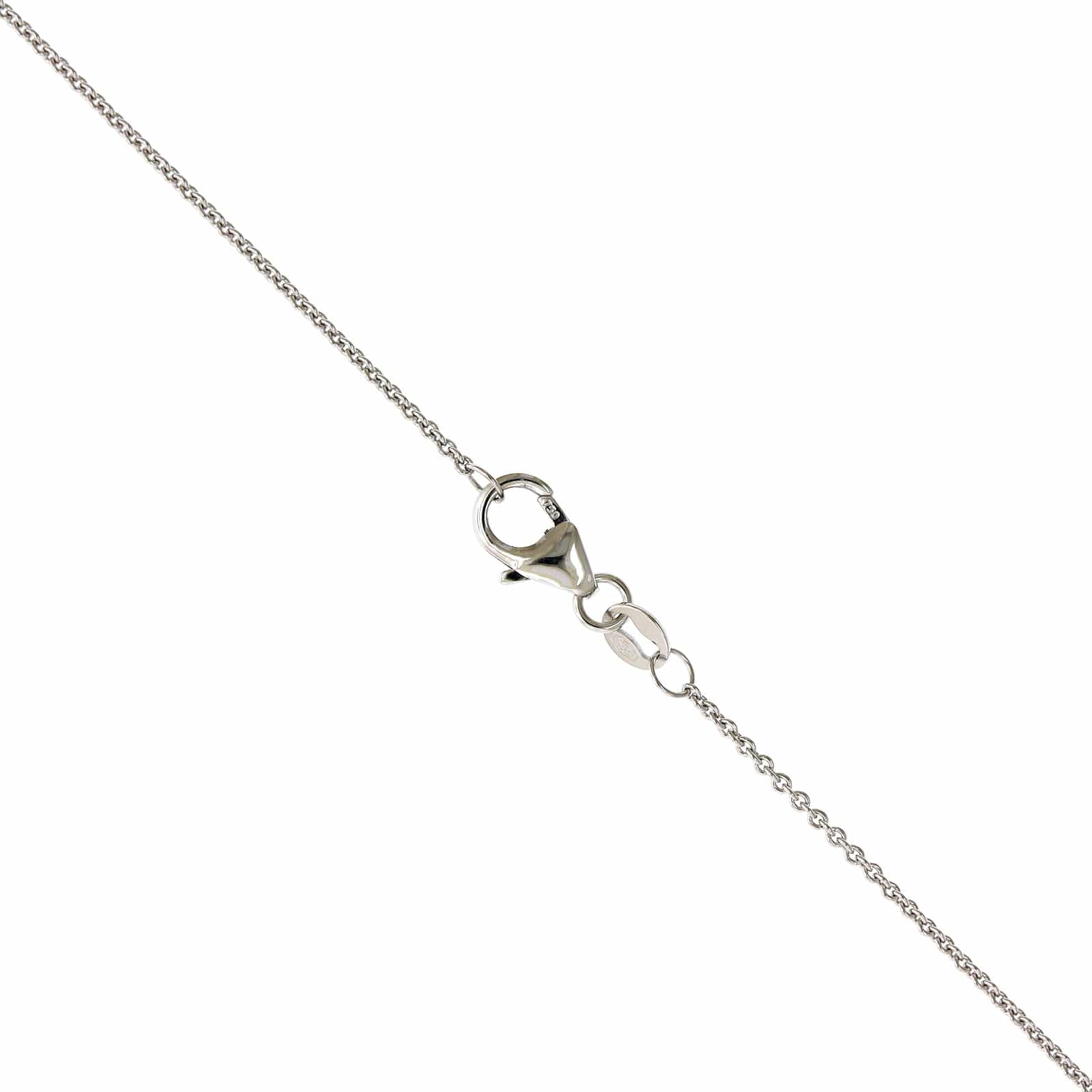 18K White Gold Pear Shape Ruby Diamond Halo Pendant - Image 3