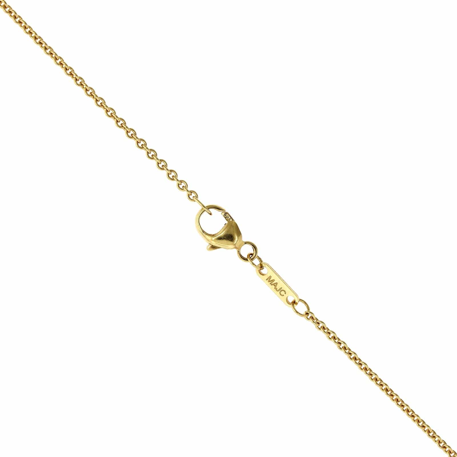 18K Yellow Gold Ruby and Diamond Halo Pendant - Image 3