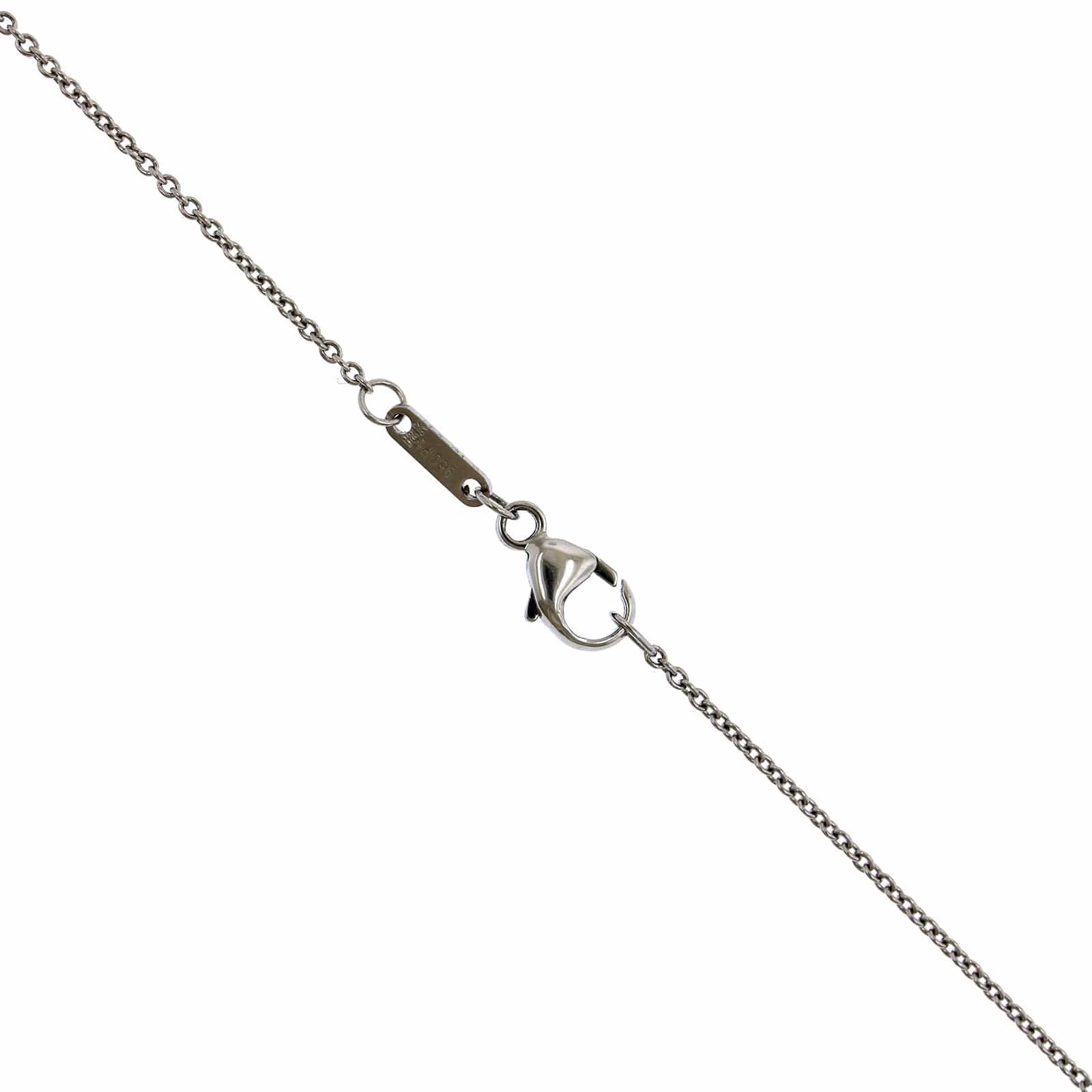 Platinum Oval Ruby Diamond Halo Pendant - Image 3