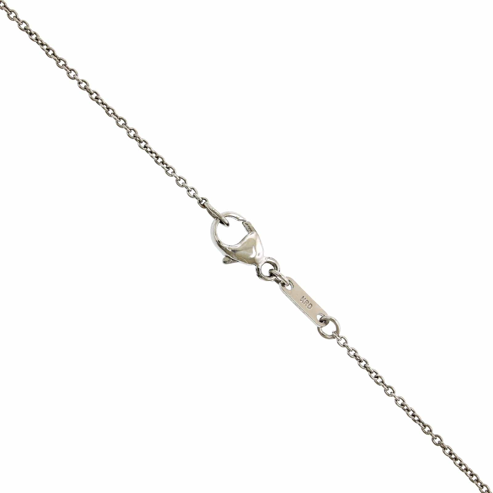 Platinum Heart Shaped Ruby Diamond Halo Necklace - Image 3