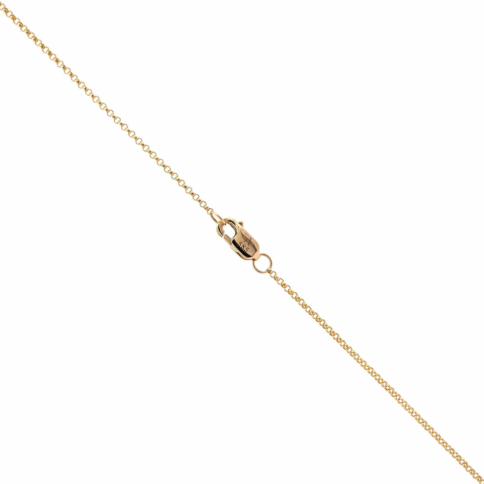 14K Yellow Gold Oval Ruby and Diamond Halo Necklace - Image 3