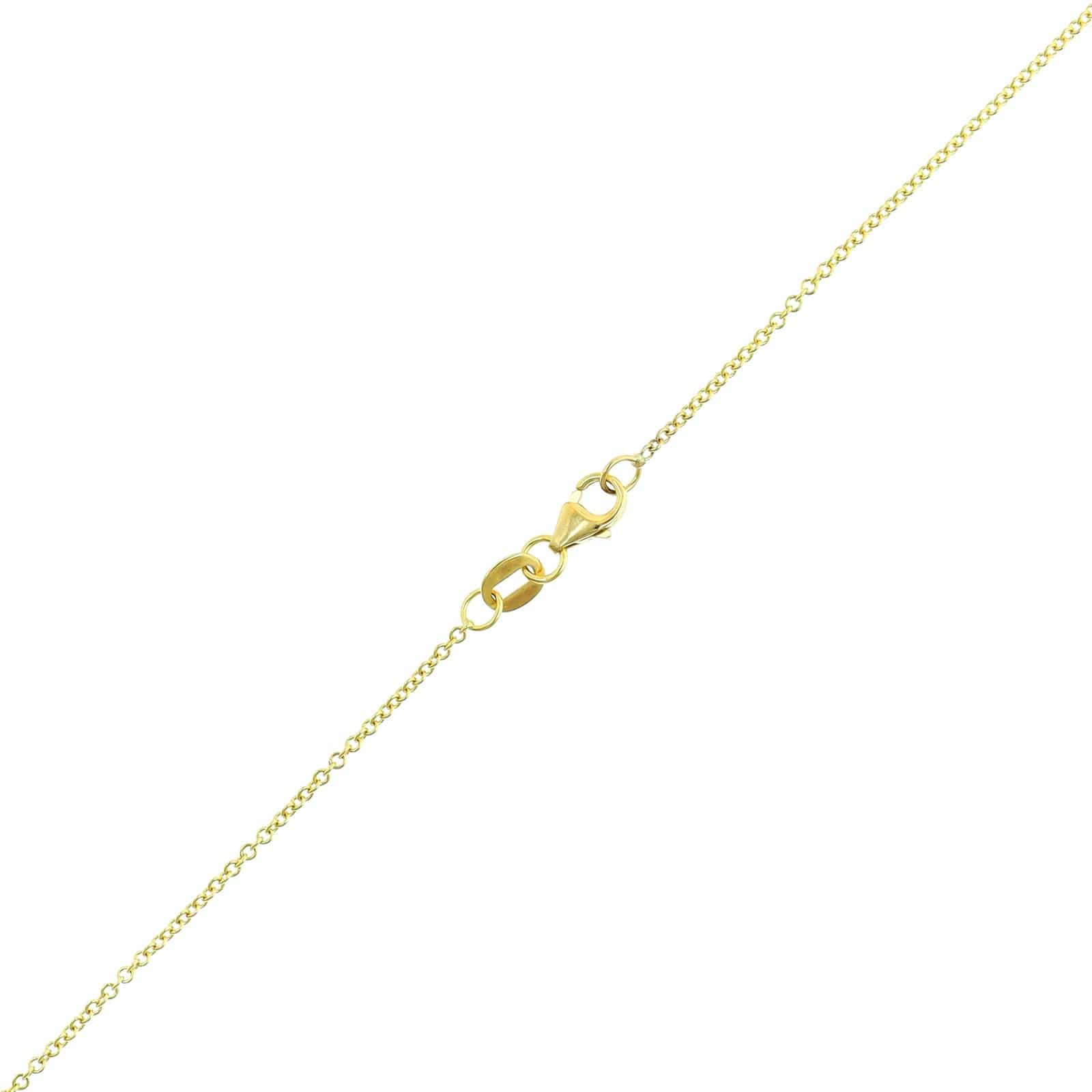 18K Two-Tone Gold Oval Shaped Ruby and Diamond Halo Necklace - Image 3