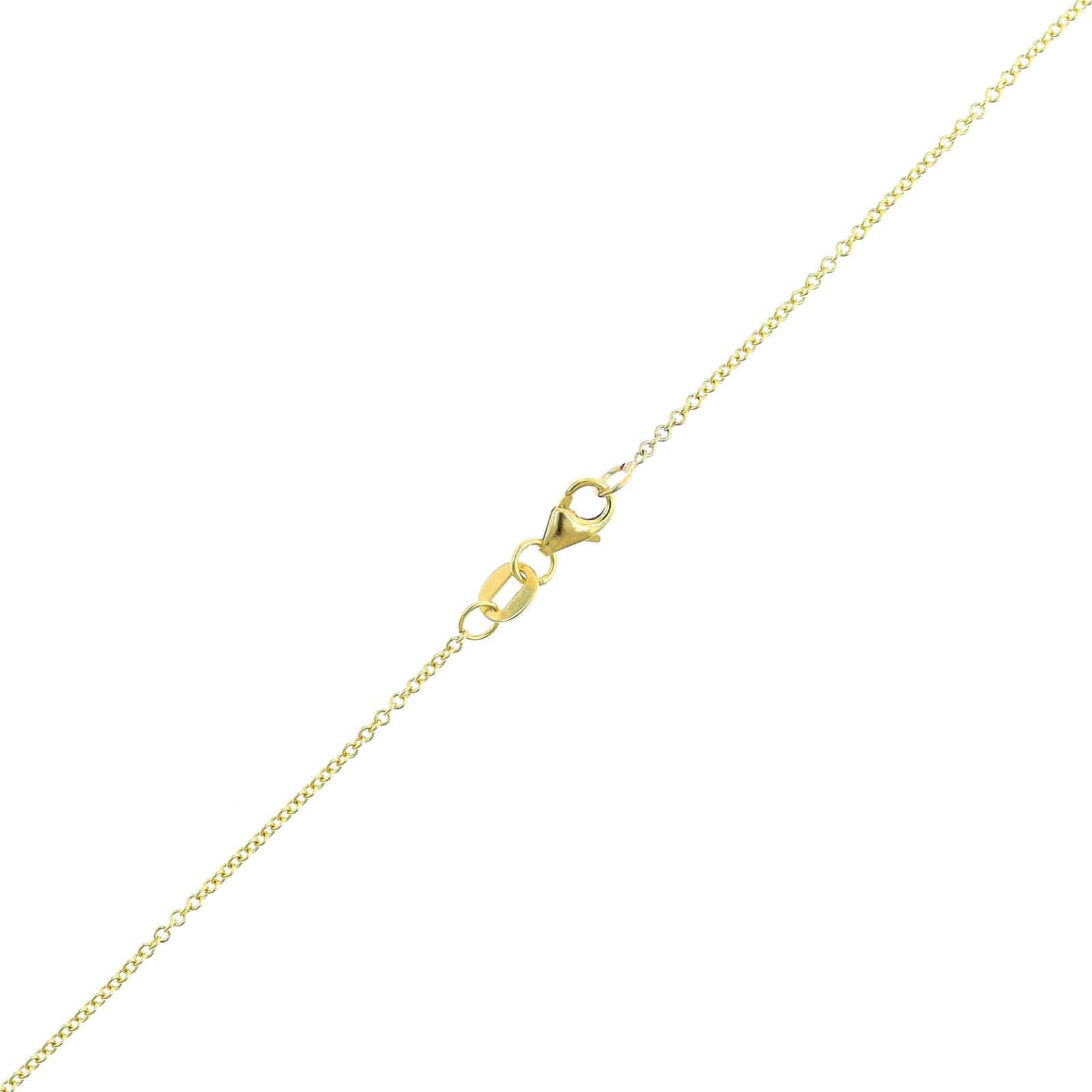 18K Yellow Gold and Platinum Round Shaped Ruby and Diamond Halo Necklace - Image 3
