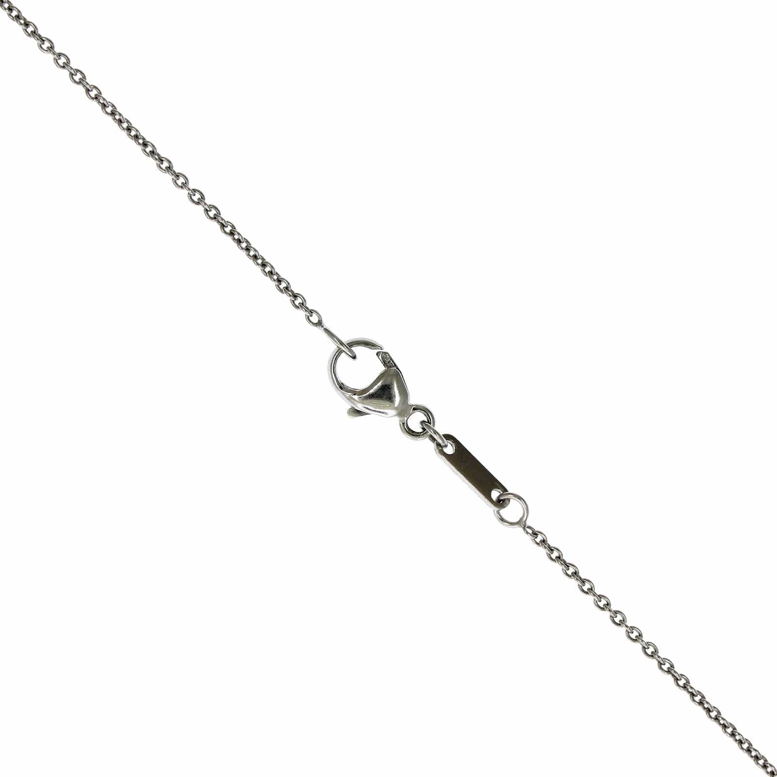 Platinum Pear Shape Sapphire Diamond Pendant - Image 3