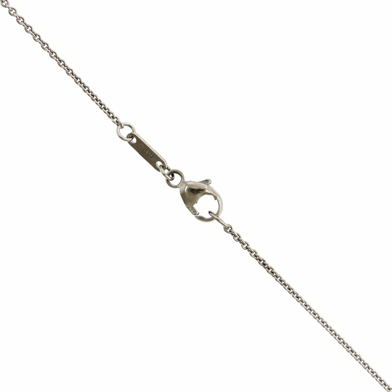 Platinum Round Blue Sapphire Pendant - Image 3