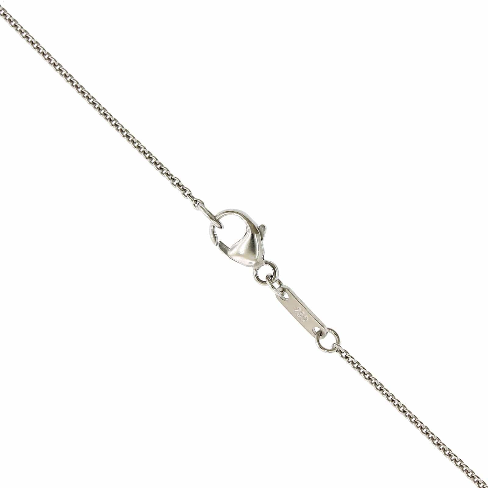 Platinum Sapphire Diamond Halo Pendant - Image 3