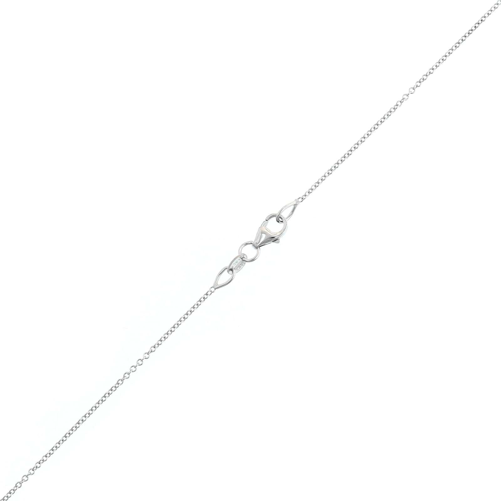 Platinum Pear Shaped Pink Sapphire and Diamond Halo Necklace - Image 3