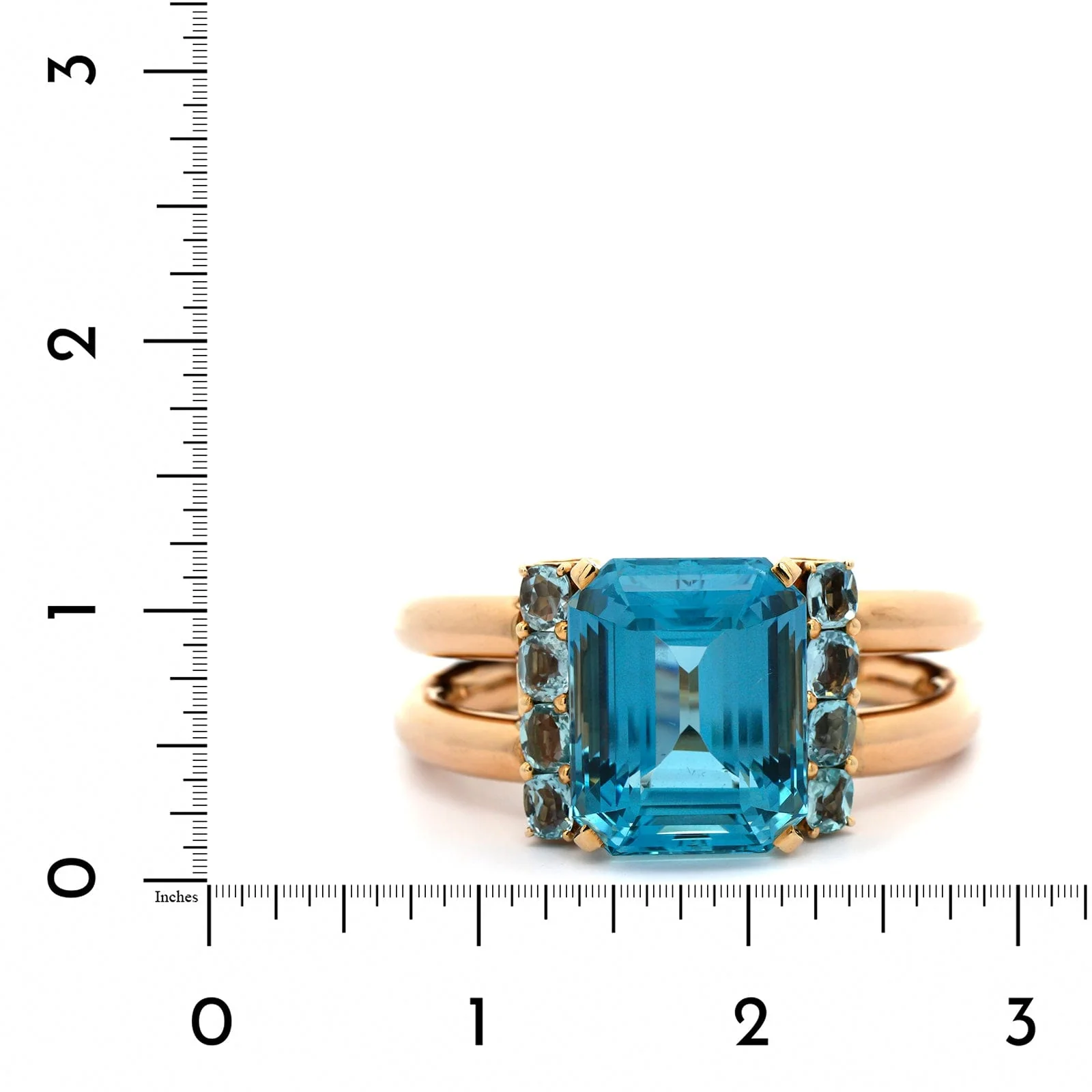 Eclat Jewels 14K Yellow Gold Seaman Schepps Signed Aquamarine Bracelet - Image 3