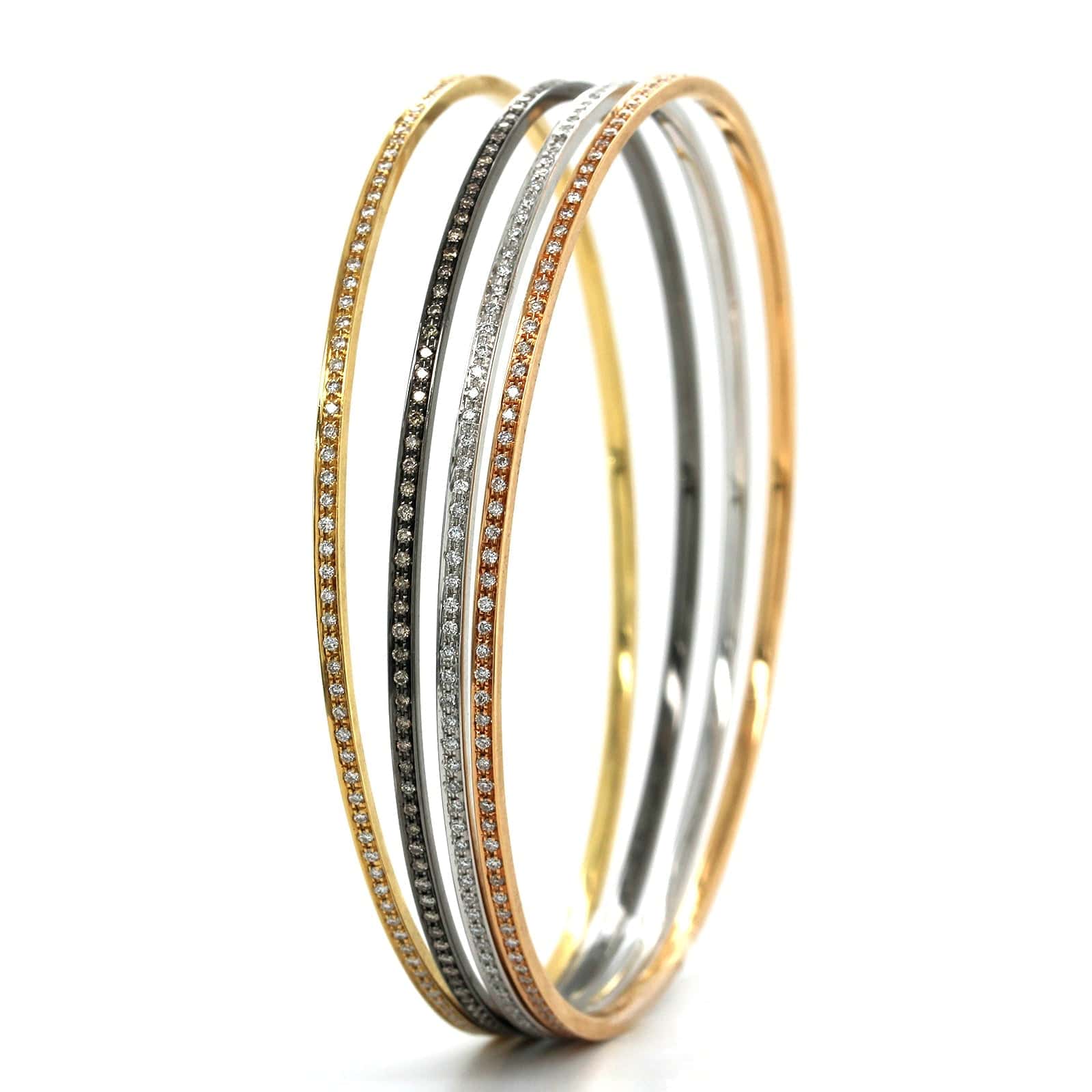 Eclat Jewels 18K Mixed Metal Diamond Bangle - Image 2