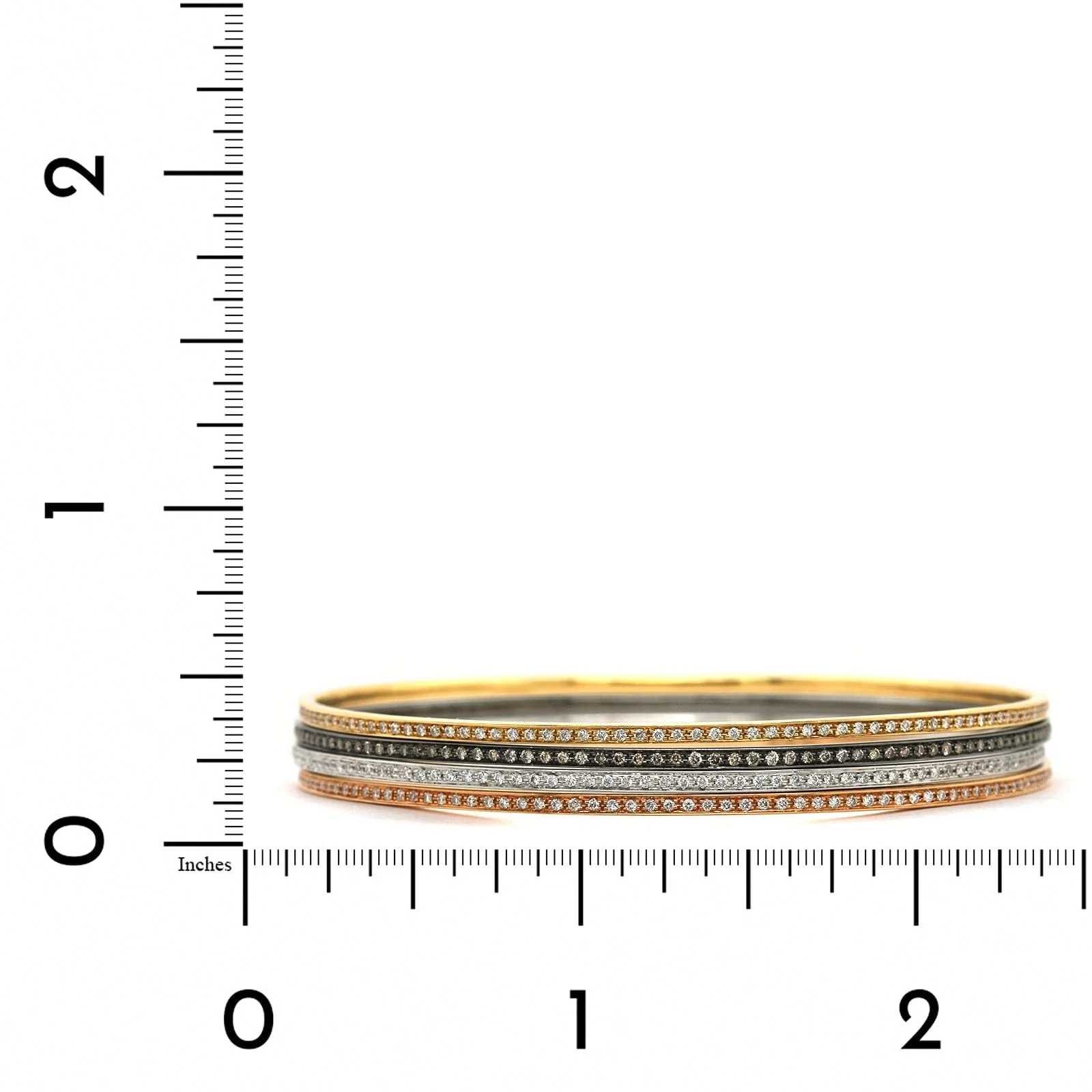 Eclat Jewels 18K Mixed Metal Diamond Bangle - Image 3