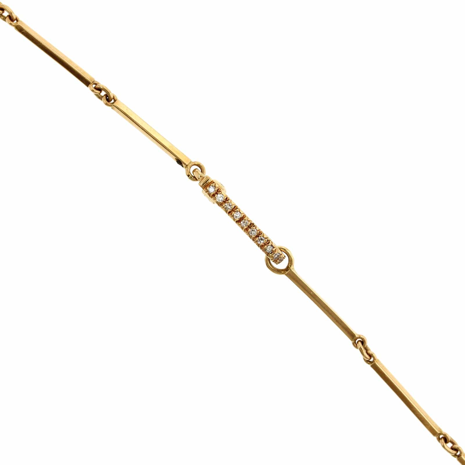 Eclat Jewels 18K Rose Gold Opal & Diamond Link Necklace - Image 3