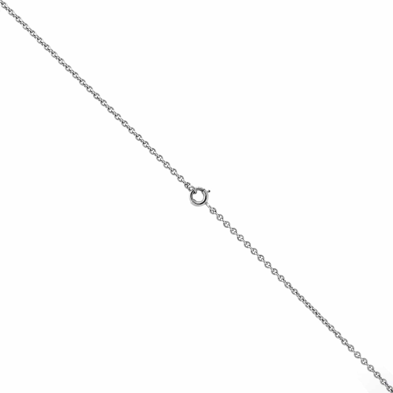 Eclat Jewels 18K White Gold Green Beryl and Diamond Pendant Necklace - Image 3