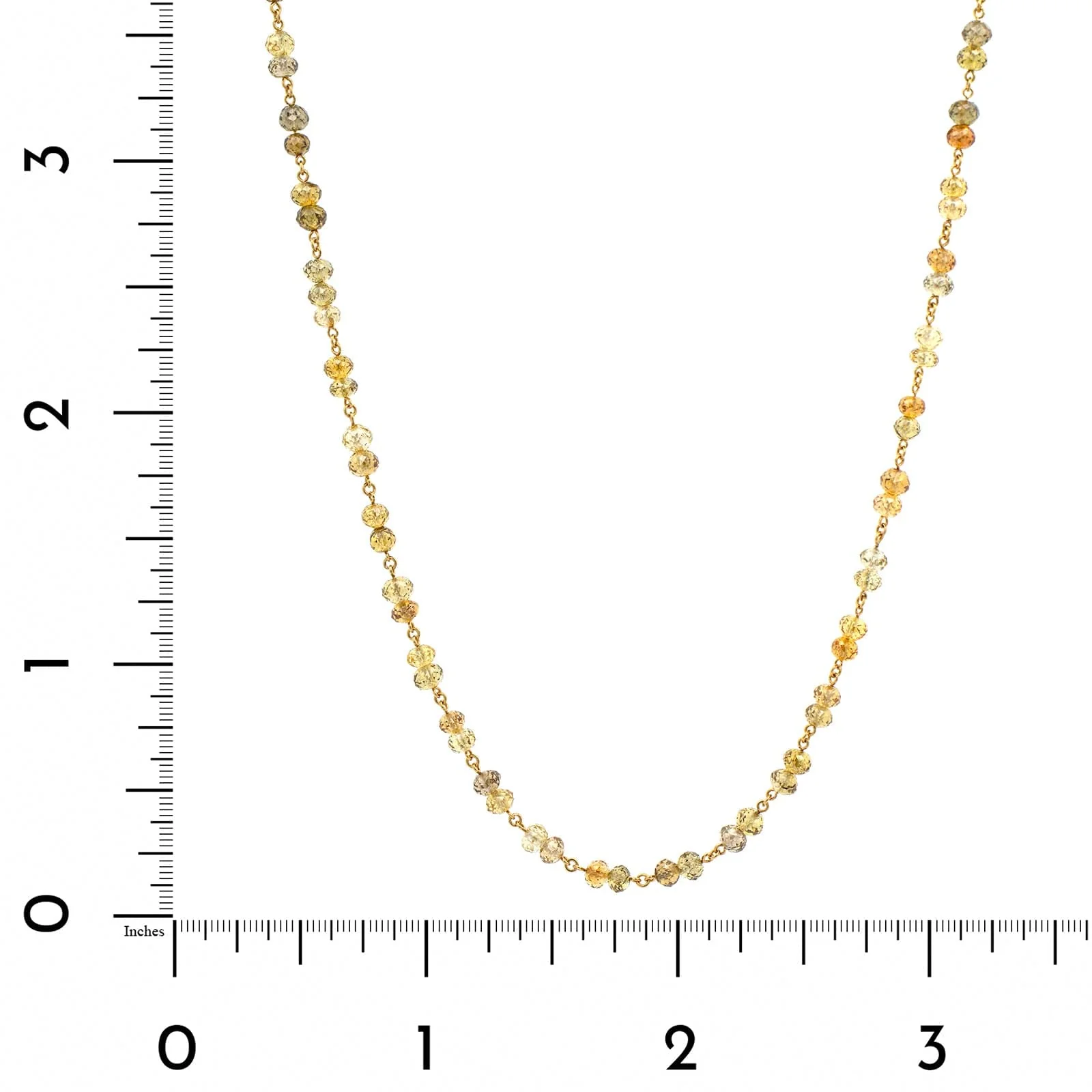 Eclat Jewels 18K Yellow Gold Fancy Diamond Briolette Chain Necklace - Image 4