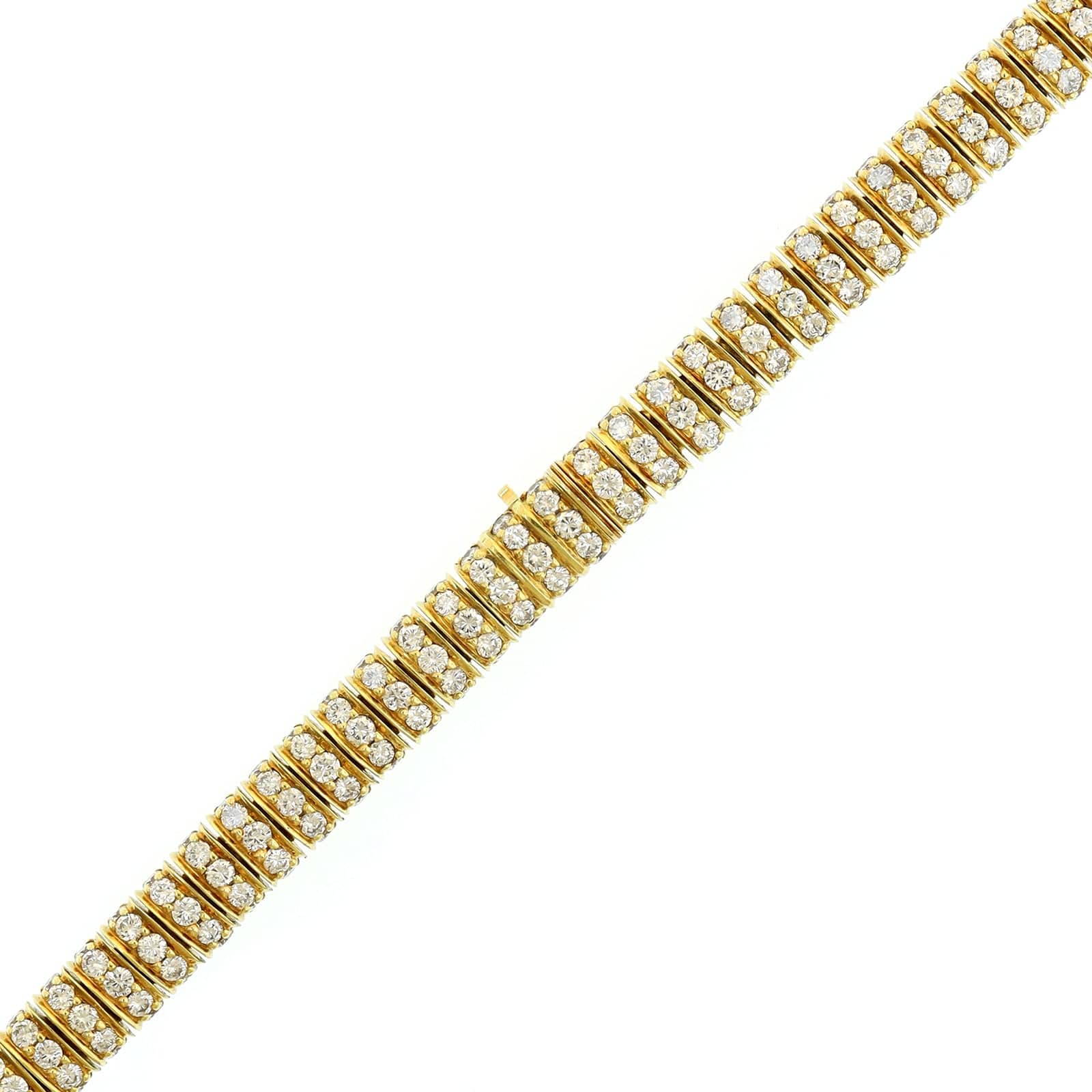 Eclat Jewels 18K Yellow Gold Graduated Diamond Collar Necklace - Image 3