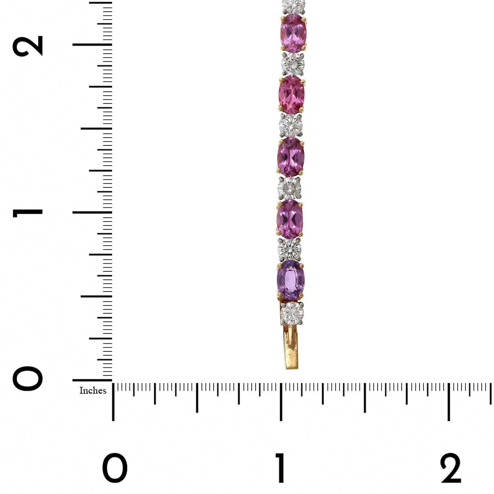 Eclat Jewels 18K Yellow Gold Multi Sapphire Bracelet - Image 3