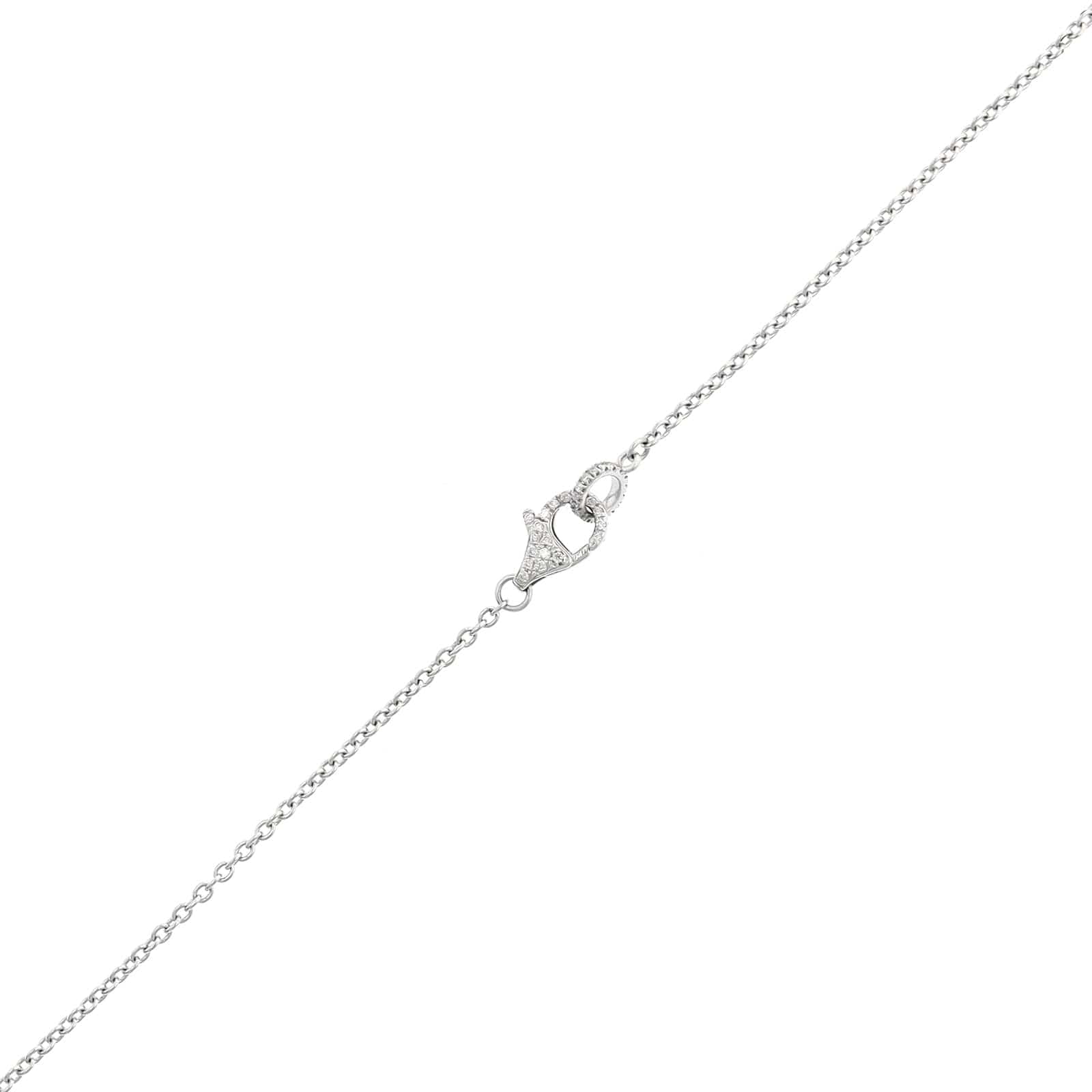 Eclat Jewels Platinum Conch Pearl and Diamond Drop Pendant Necklace - Image 3