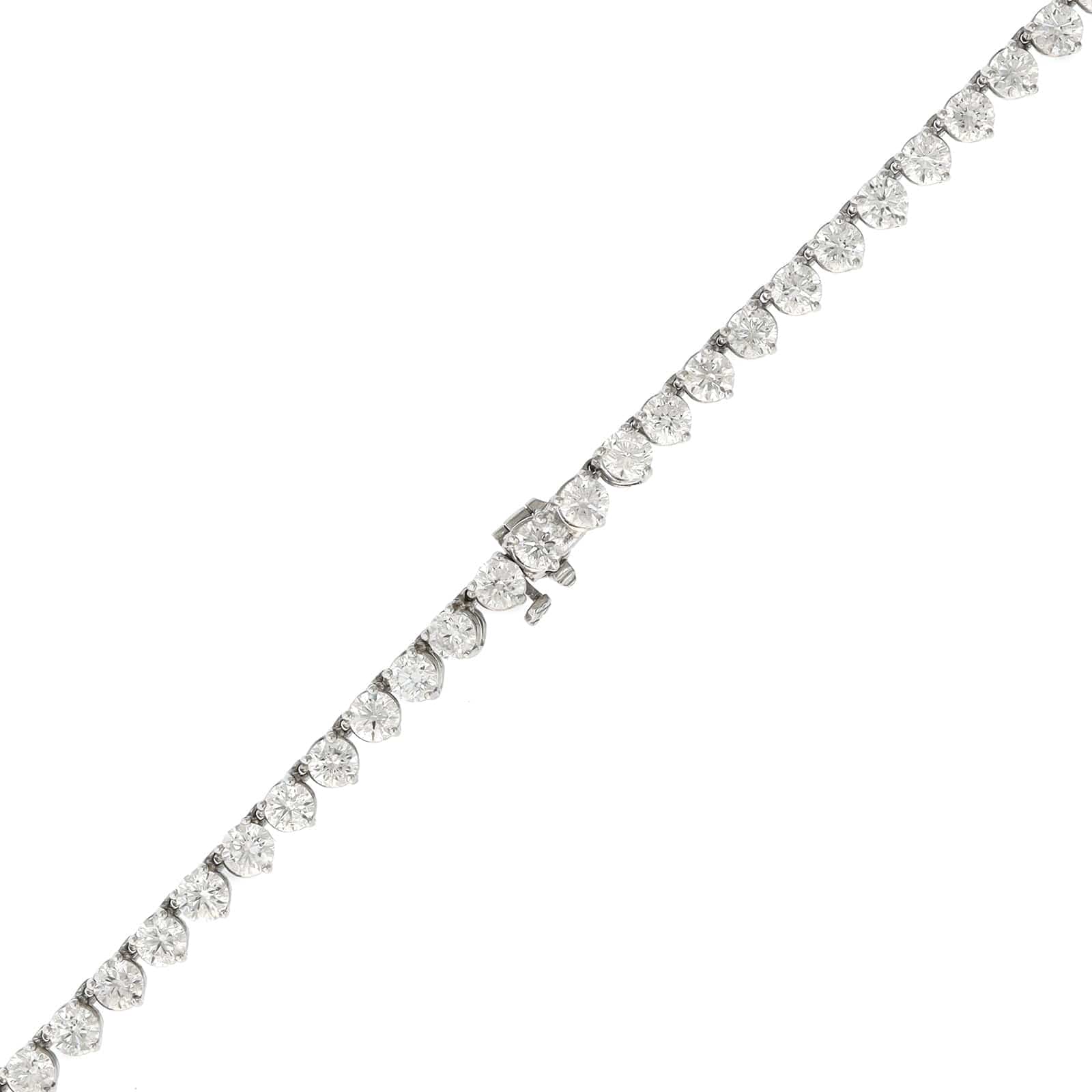 Eclat Jewels Platinum Round Diamond Tennis Necklace - Image 3