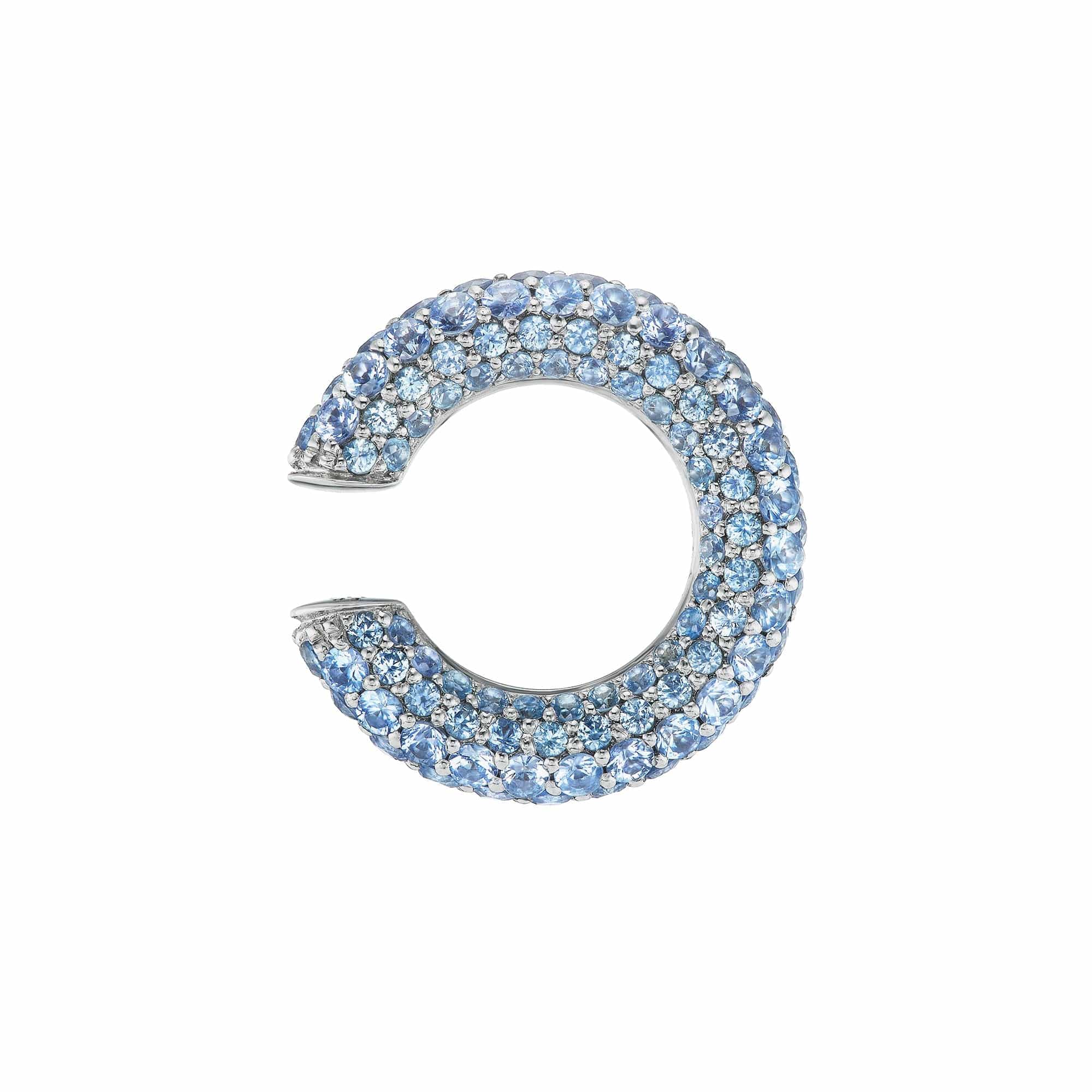 Emily P. Wheeler 18K White Gold Light Blue Sapphire Ear Cuff