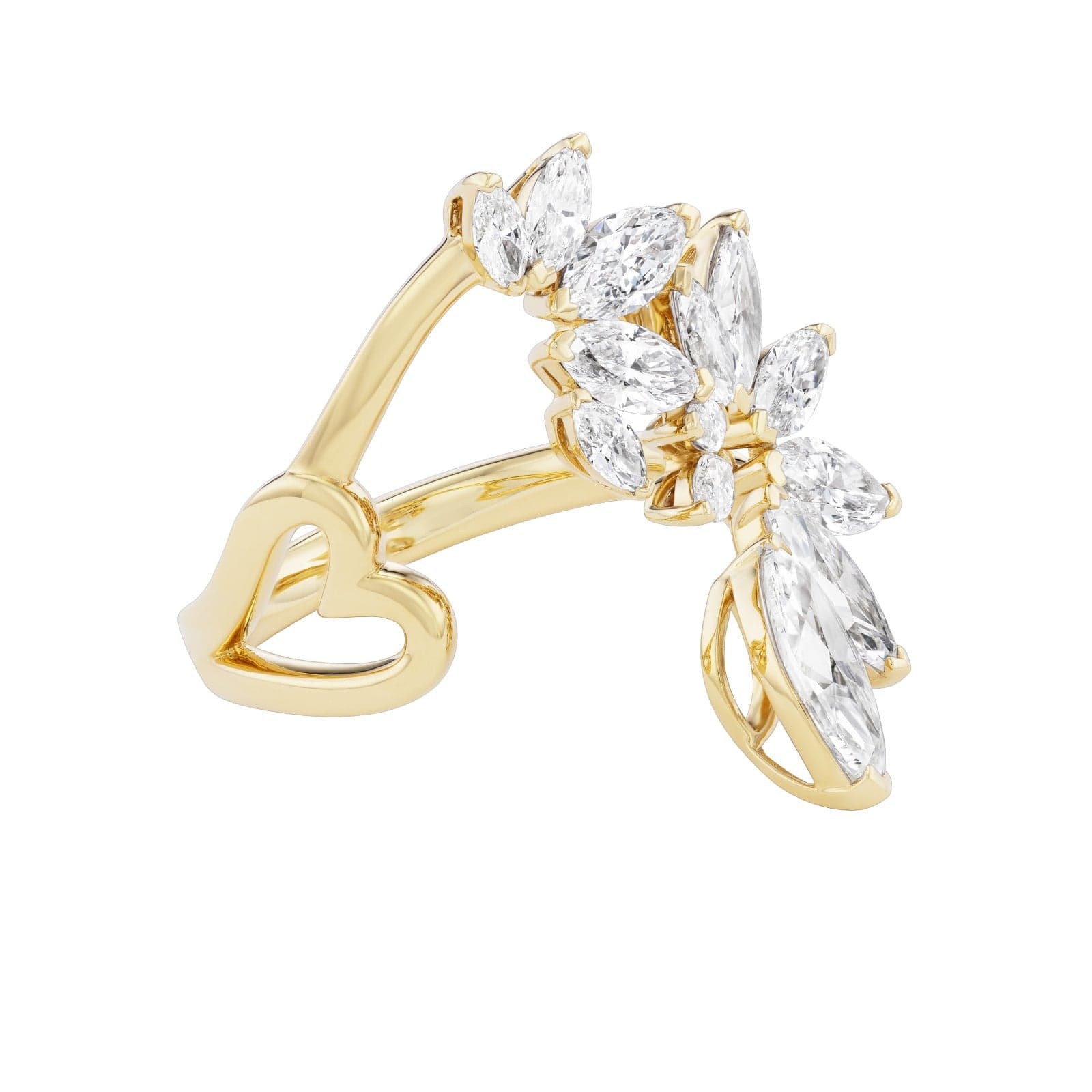 Emily P. Wheeler 18K Yellow Gold Flower Wrap Arashi Diamond Ring