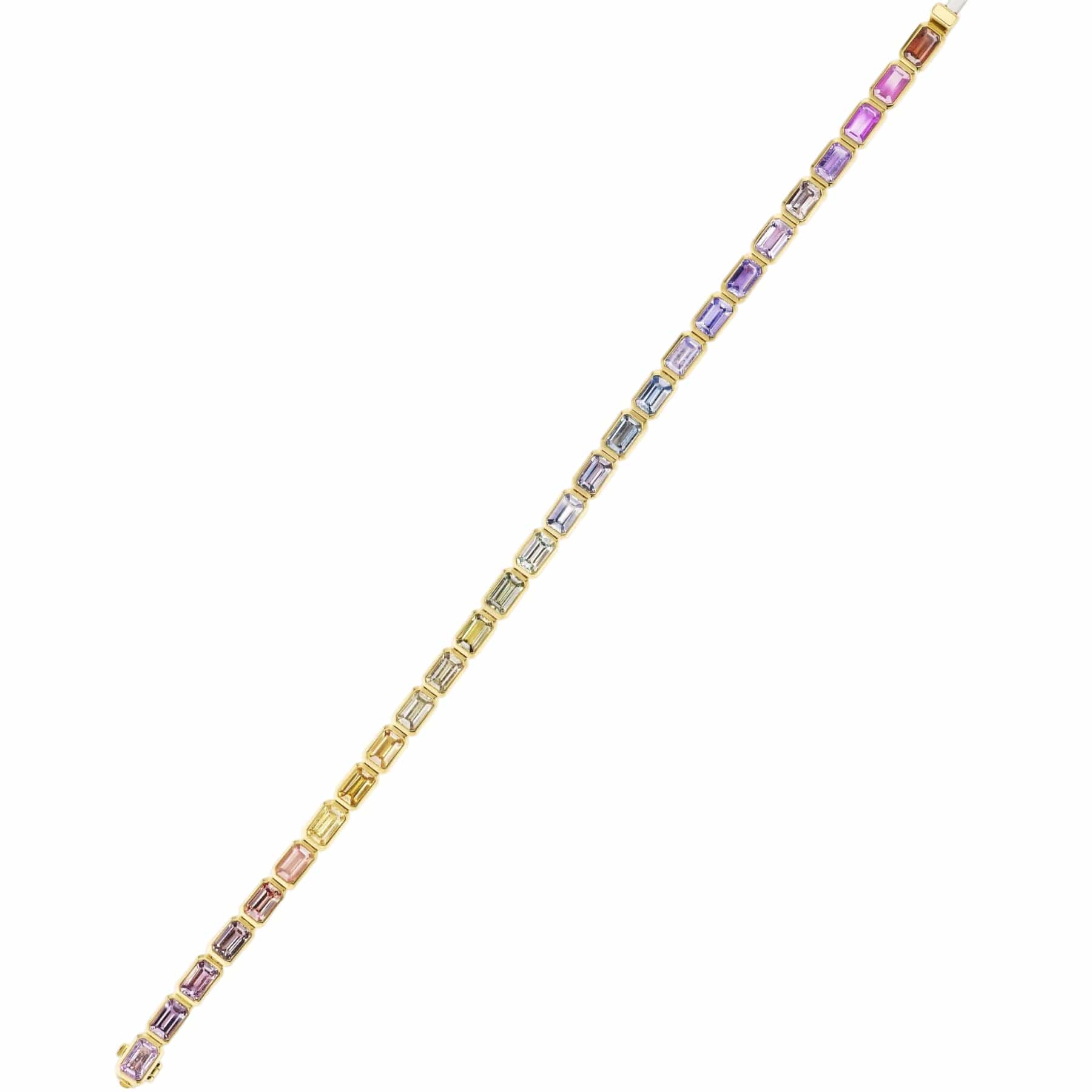 Emily P. Wheeler 18K Yellow Gold Ombre Sapphire Bracelet - Image 3