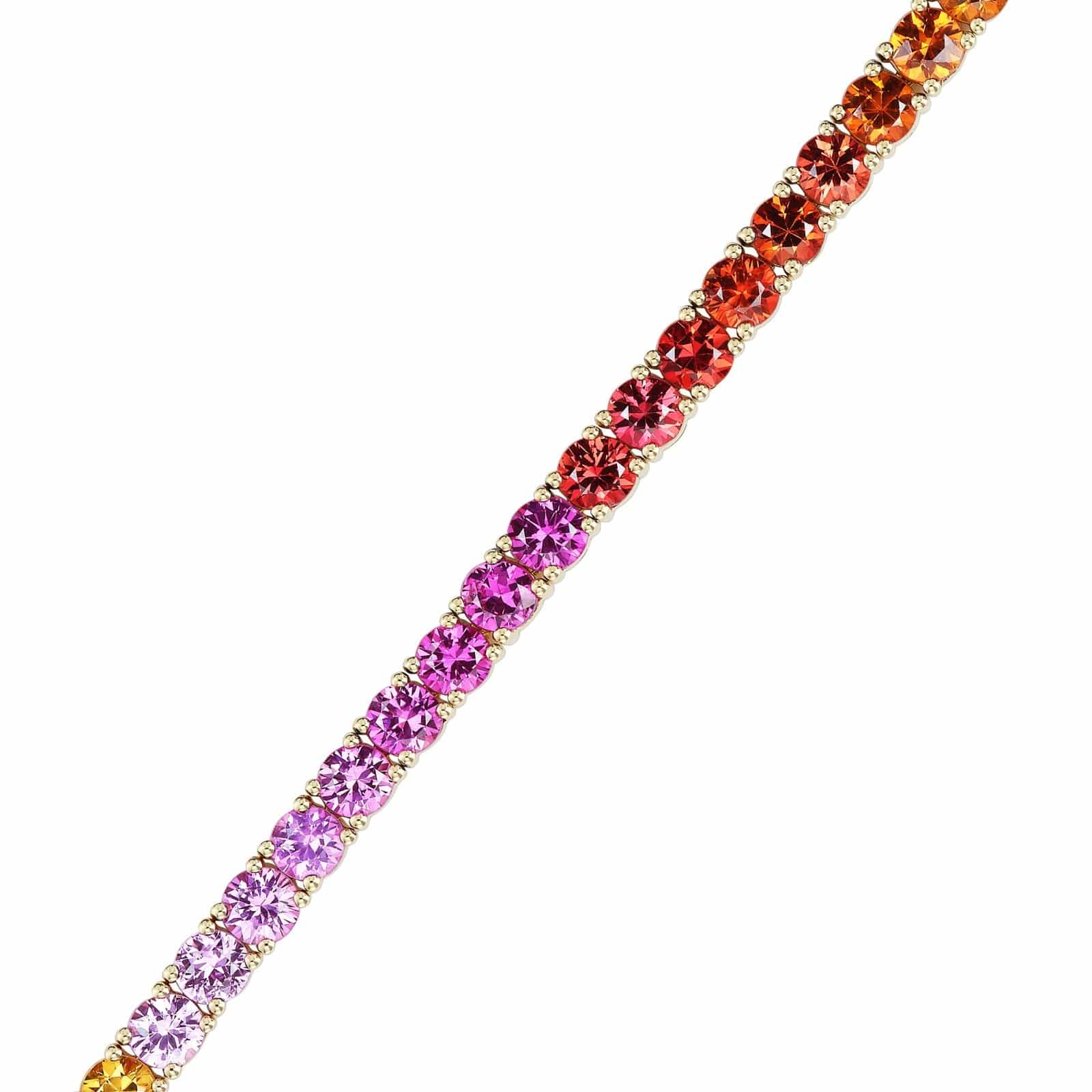 Emily P. Wheeler 18K Yellow Gold Ombre Sapphire Tennis Bracelet - Image 2