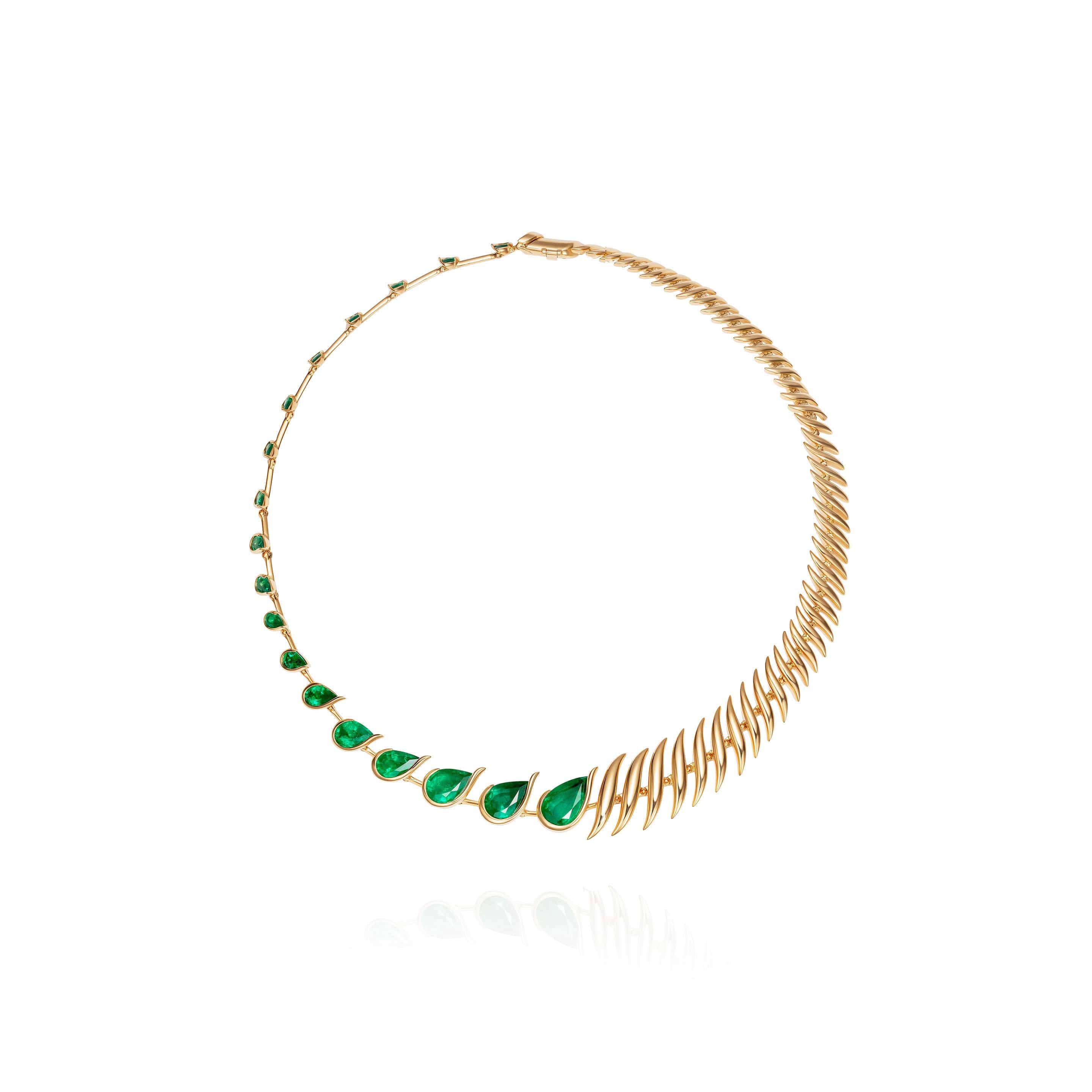Fernando Jorge 18K Yellow Gold and Emerald Ignite Necklace