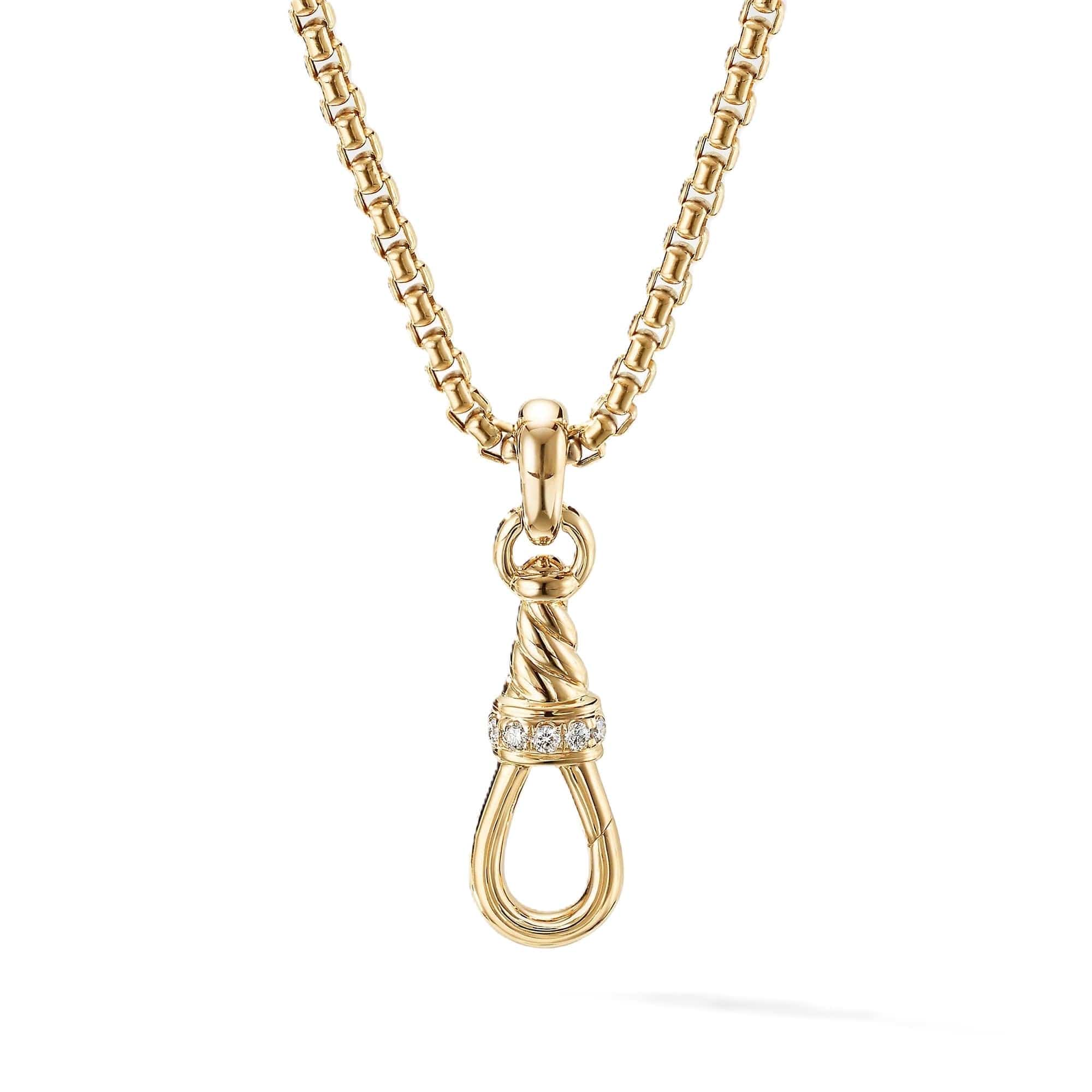Medium Cable Amulet Grabber in 18K Yellow Gold and Pavé