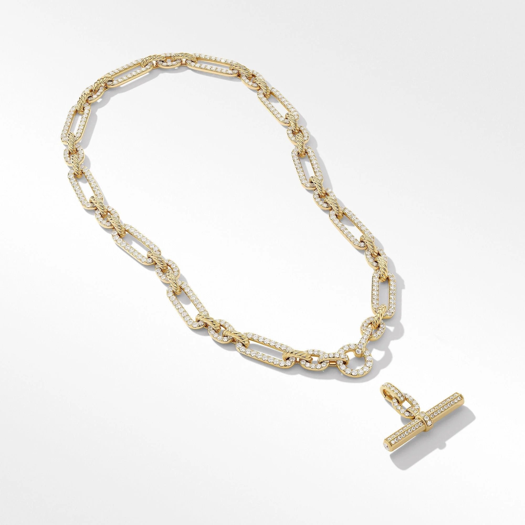 Lexington Pendant in 18K Yellow Gold with Full Pavé Diamonds - Image 3