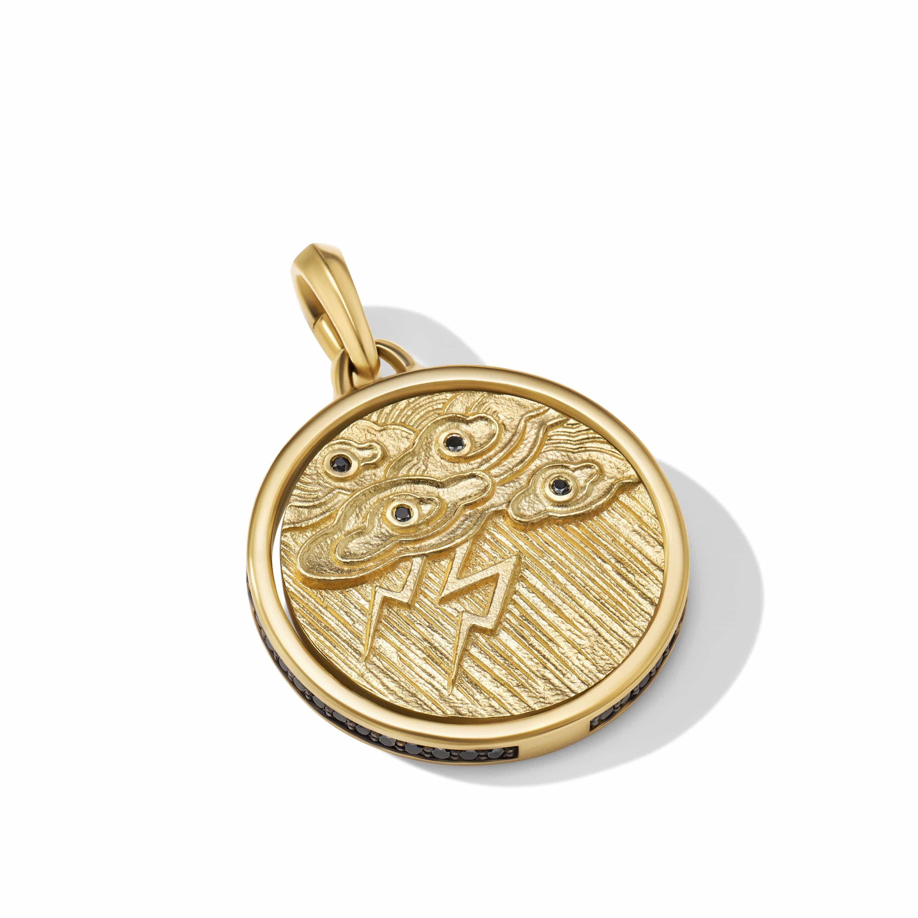 Storm Duality Amulet in 18K Yellow Gold with Diamonds