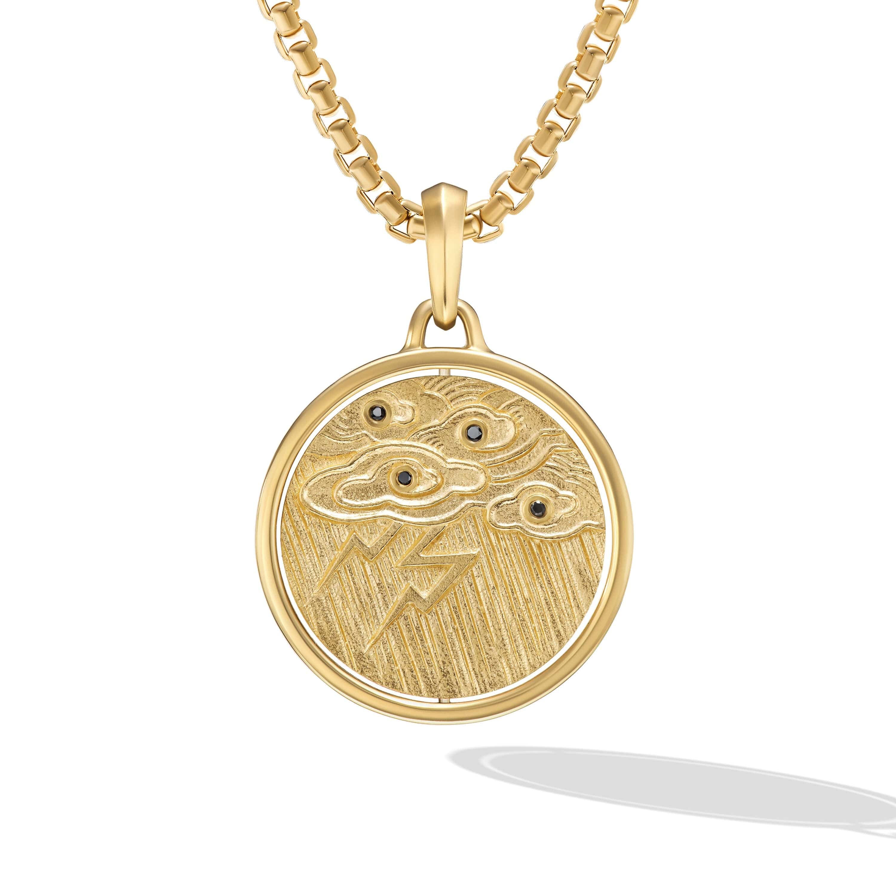 Storm Duality Amulet in 18K Yellow Gold with Diamonds - Image 2