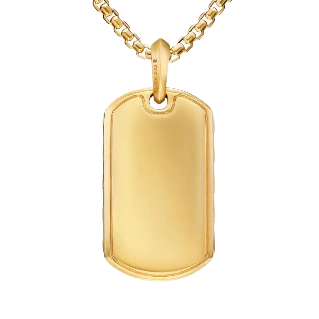 Sculpted Cable Tag in 18K Yellow Gold - Image 2