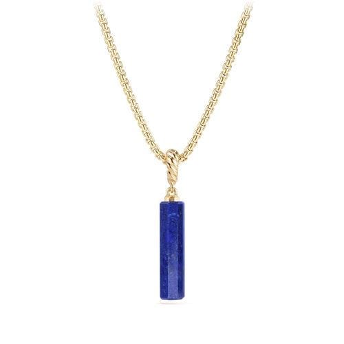 Barrel Charm in Lapis Lazuli with 18K Gold