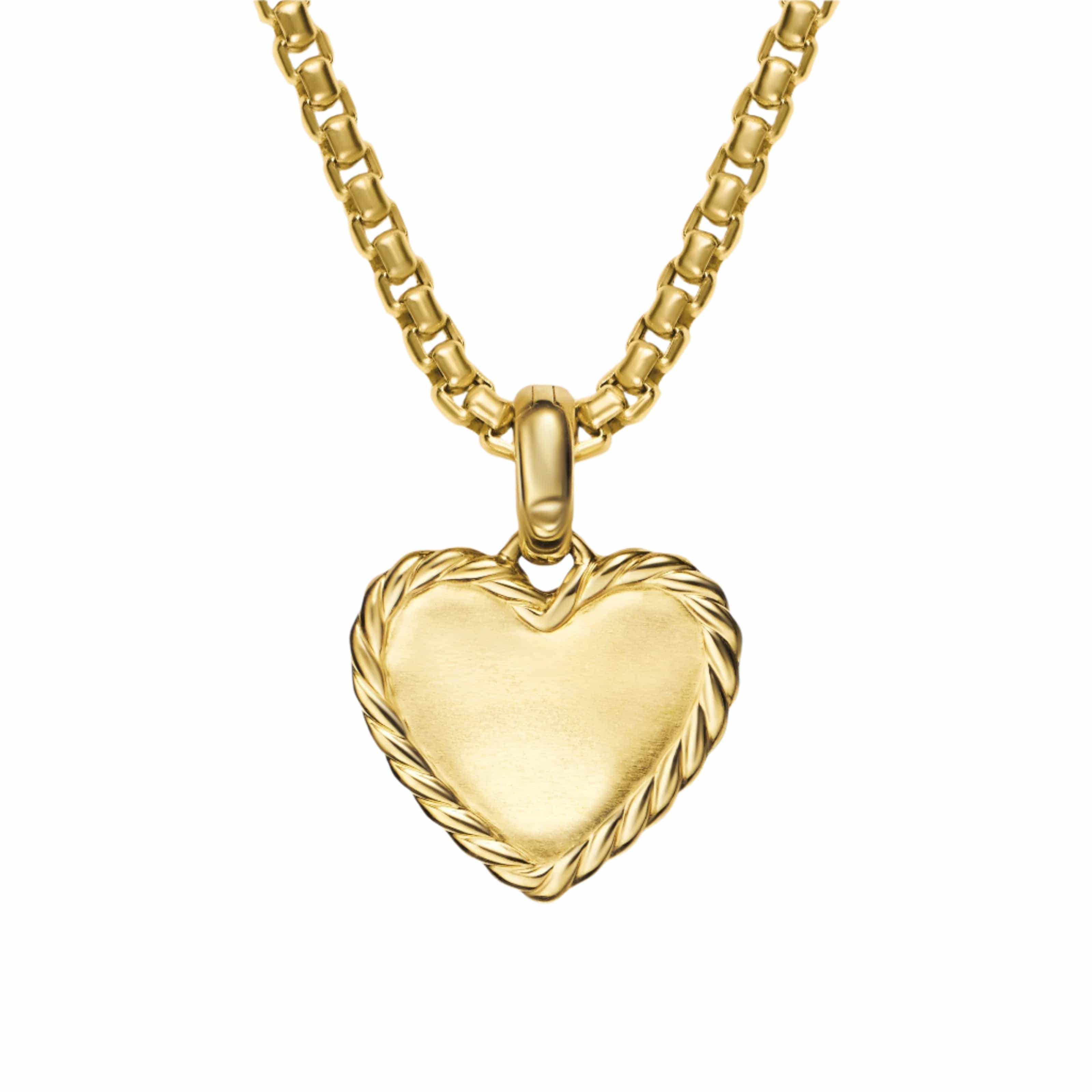 Pavé Heart Amulet 18K Yellow Gold with Diamonds, 15.6mm - Image 2