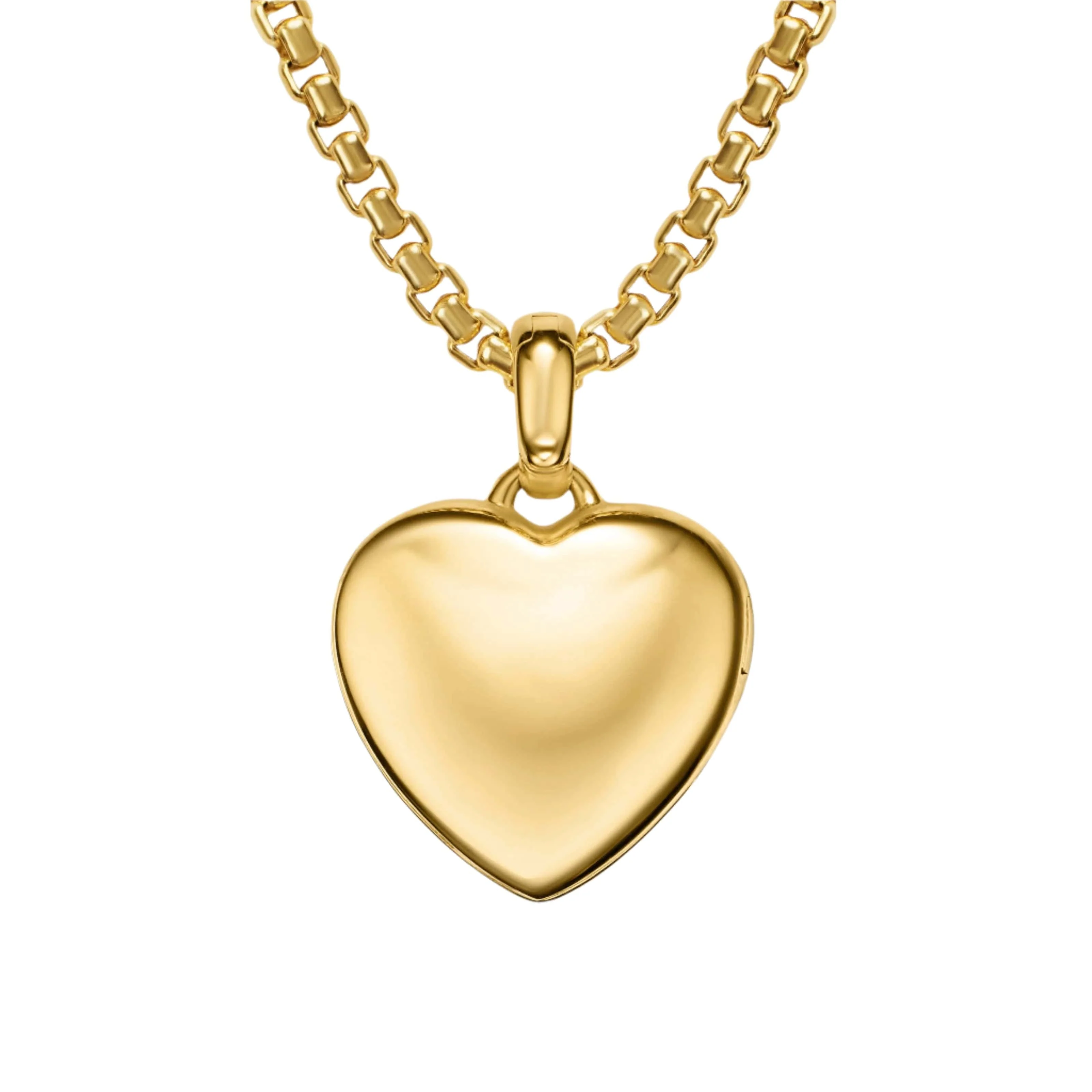 Sculpted Cable Heart Locket 18K Yellow Gold, 23mm - Image 5