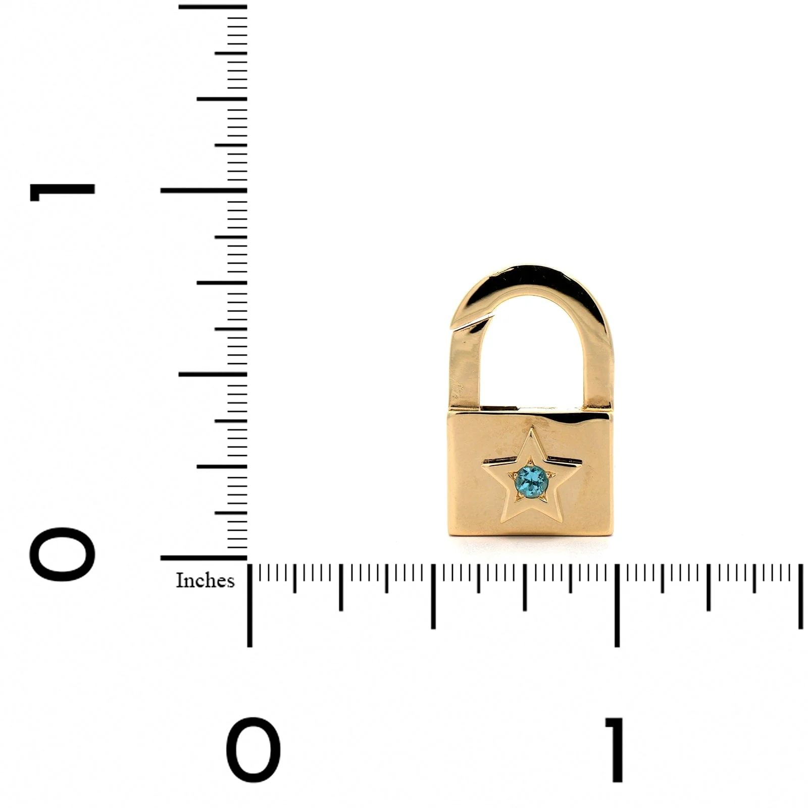 14K Yellow Gold Amethyst and Topaz Star Lock Enhancer - Image 4