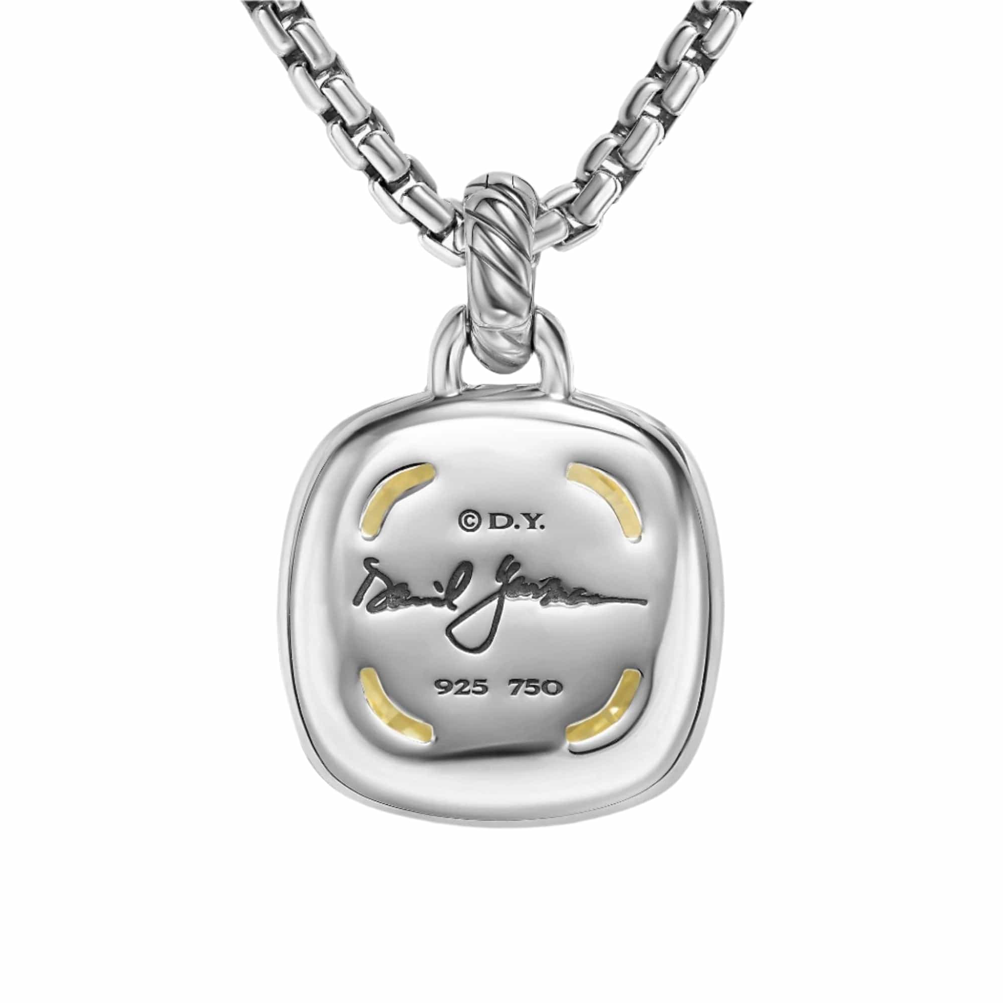 Albion® Pendant Sterling Silver with 18K Yellow Gold and Champagne Citrine, 15mm - Image 4